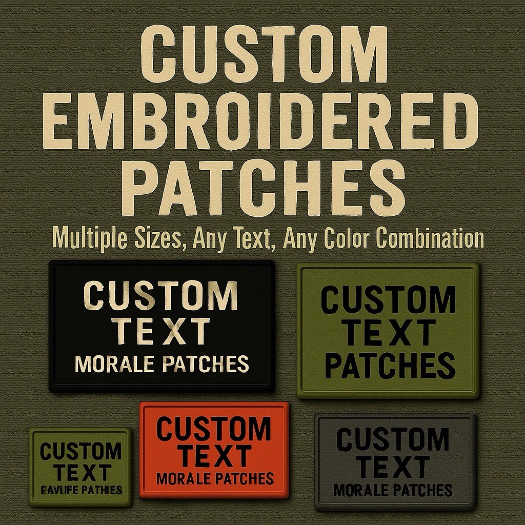 Custom Embroidered Morale Patch – Any Text & Color | VELCRO® Brand Fastener