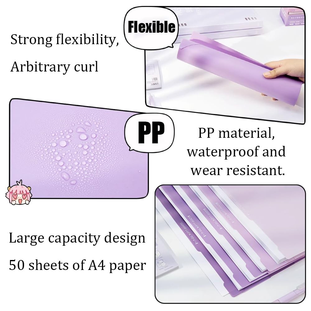 Plastic Folders Sleeves,Gradient Colors Project Pockets Plastic Sleeves,Docum...