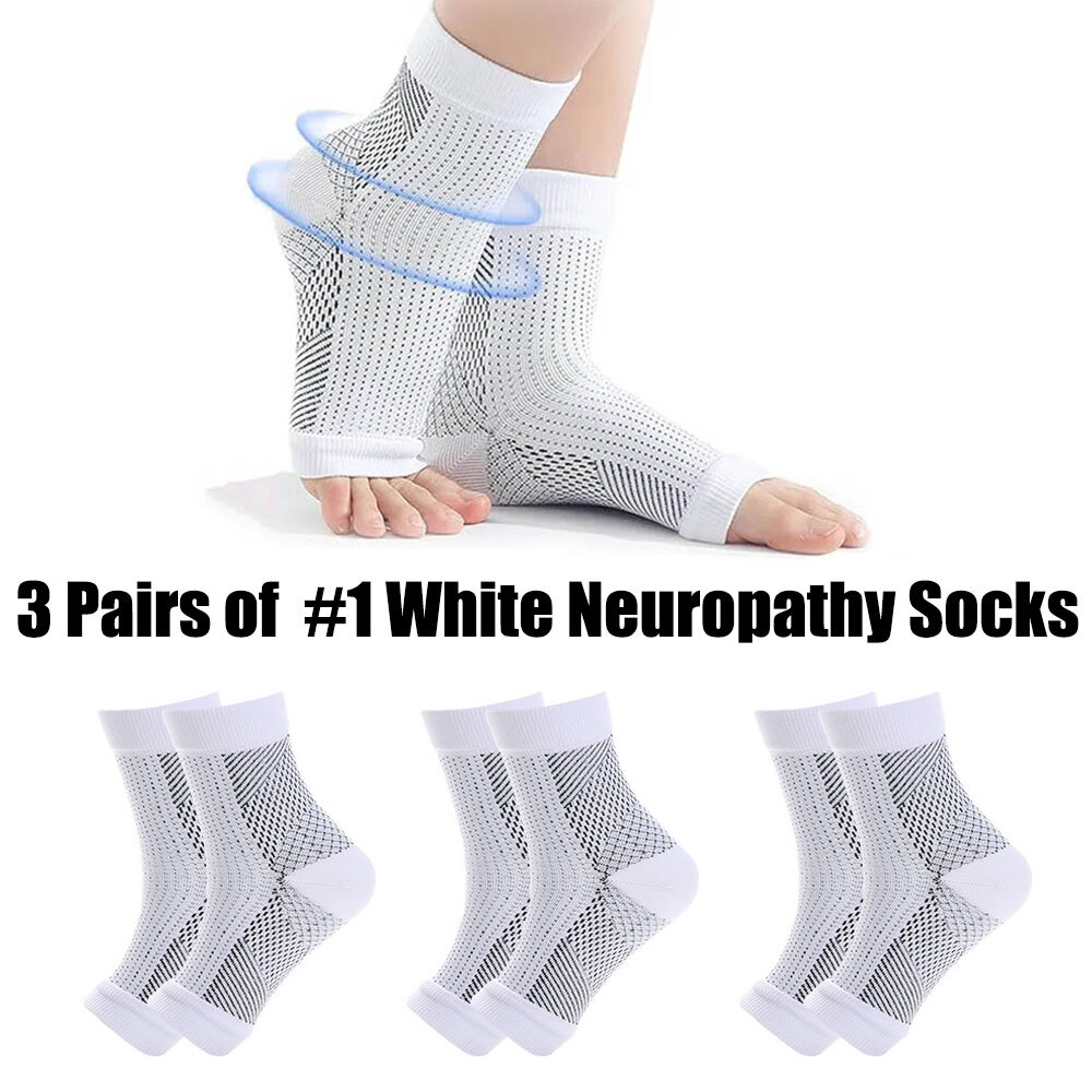 3PK Sooth Relieve Compression Socks For Men & Women Neuropathy Compression Socks