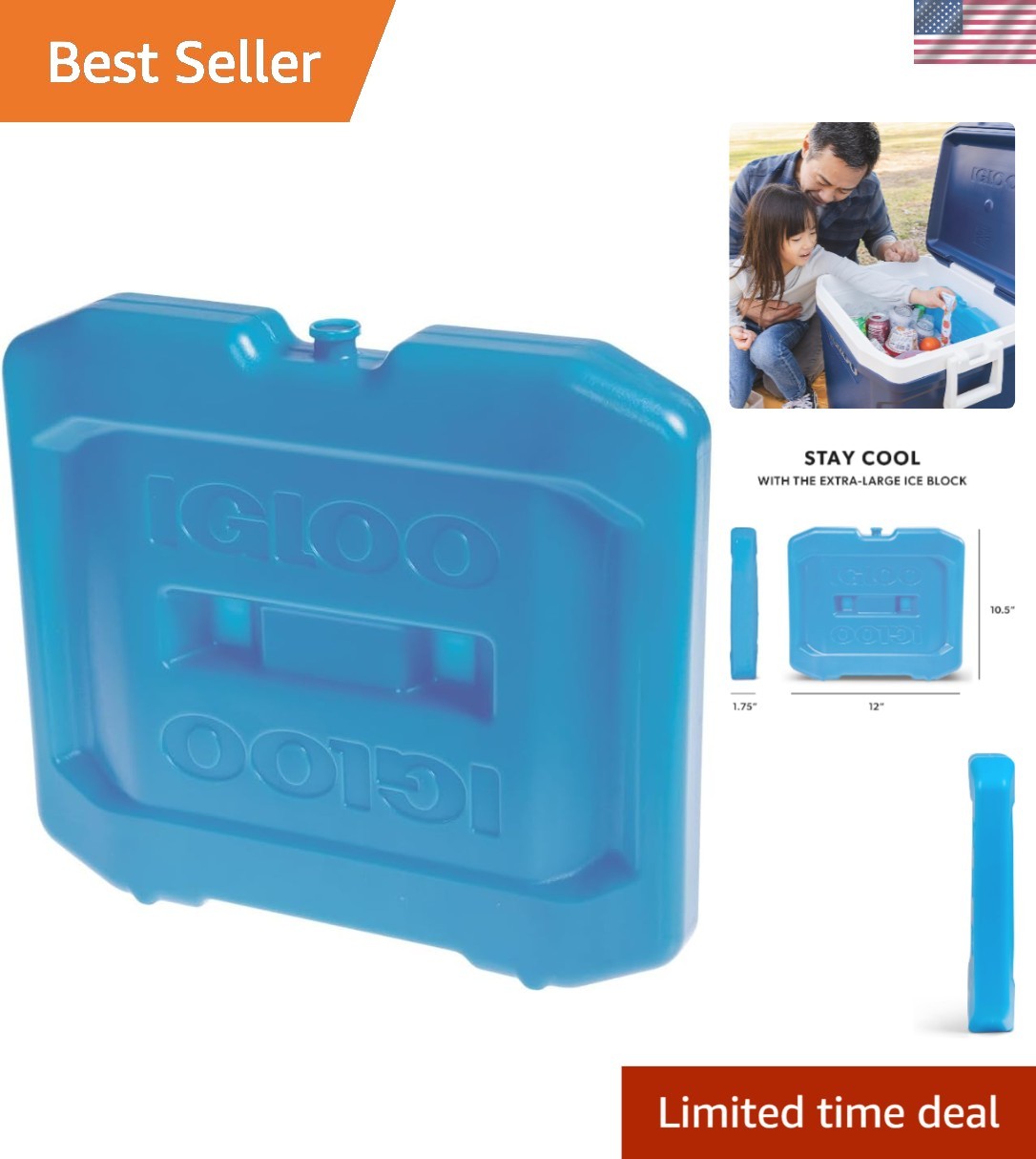 Maxcold Ice Blocks - Long-Lasting Gel Insulation for Extra Large Coolers