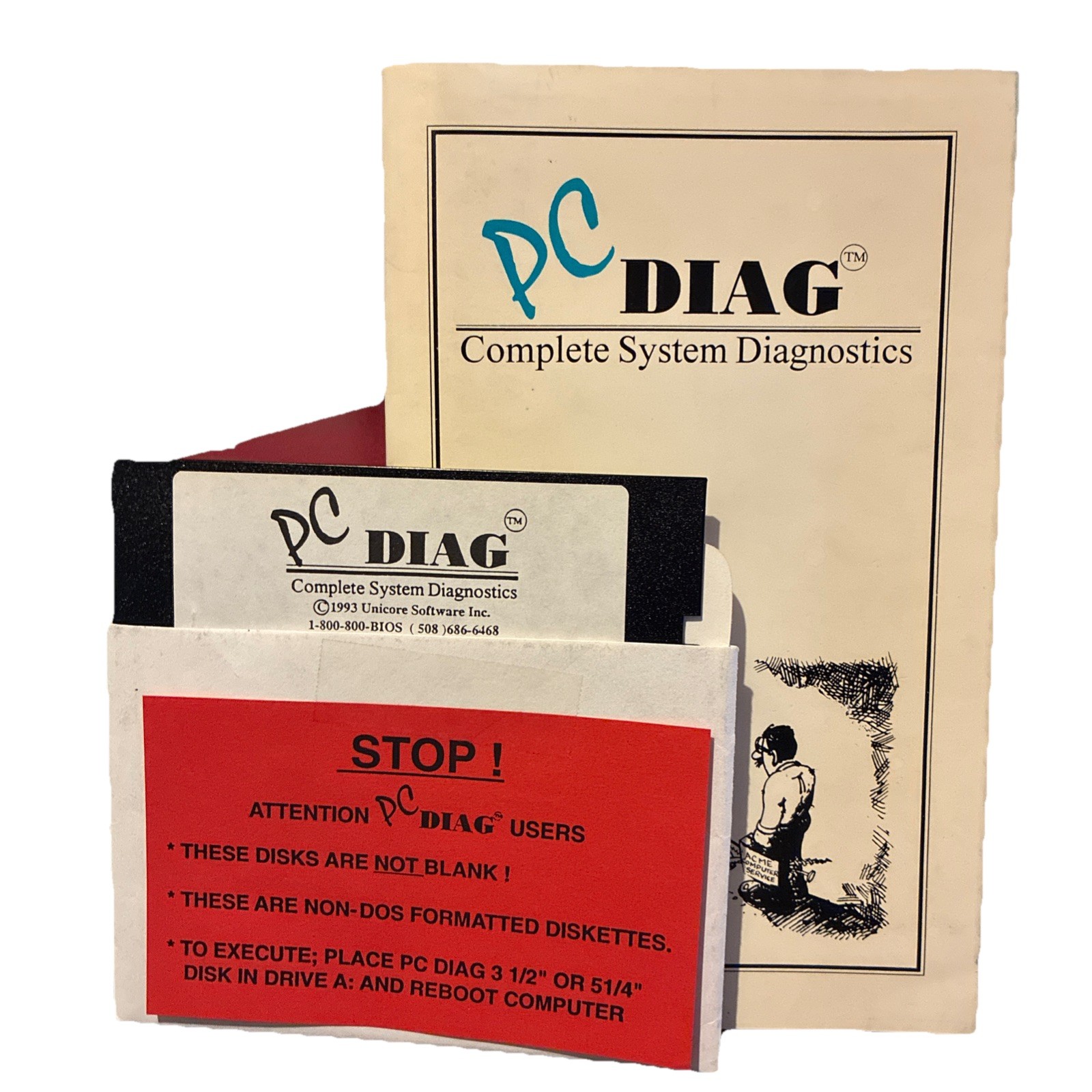 Diagsoft Vintage PC Diagnostic Softwarec V4 on 3.5" 20K disk