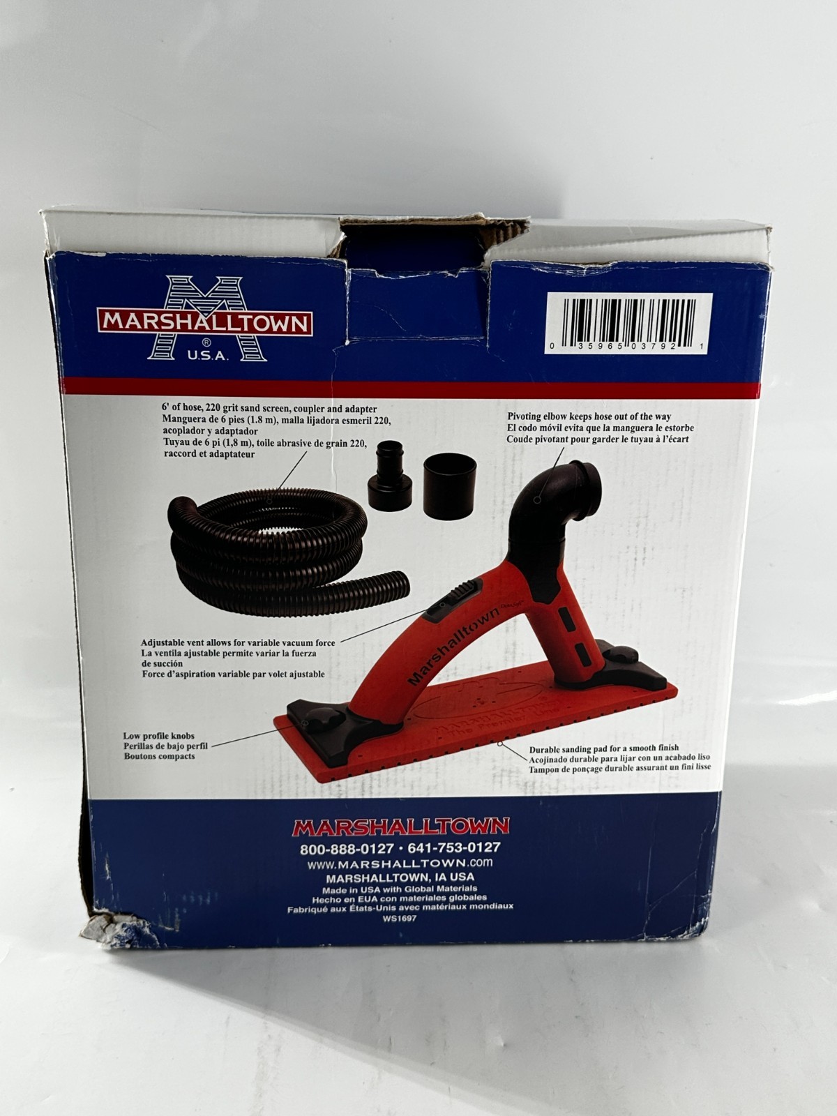 Marshalltown Dustless Drywall & Plastering Vacuum Sander with Hose