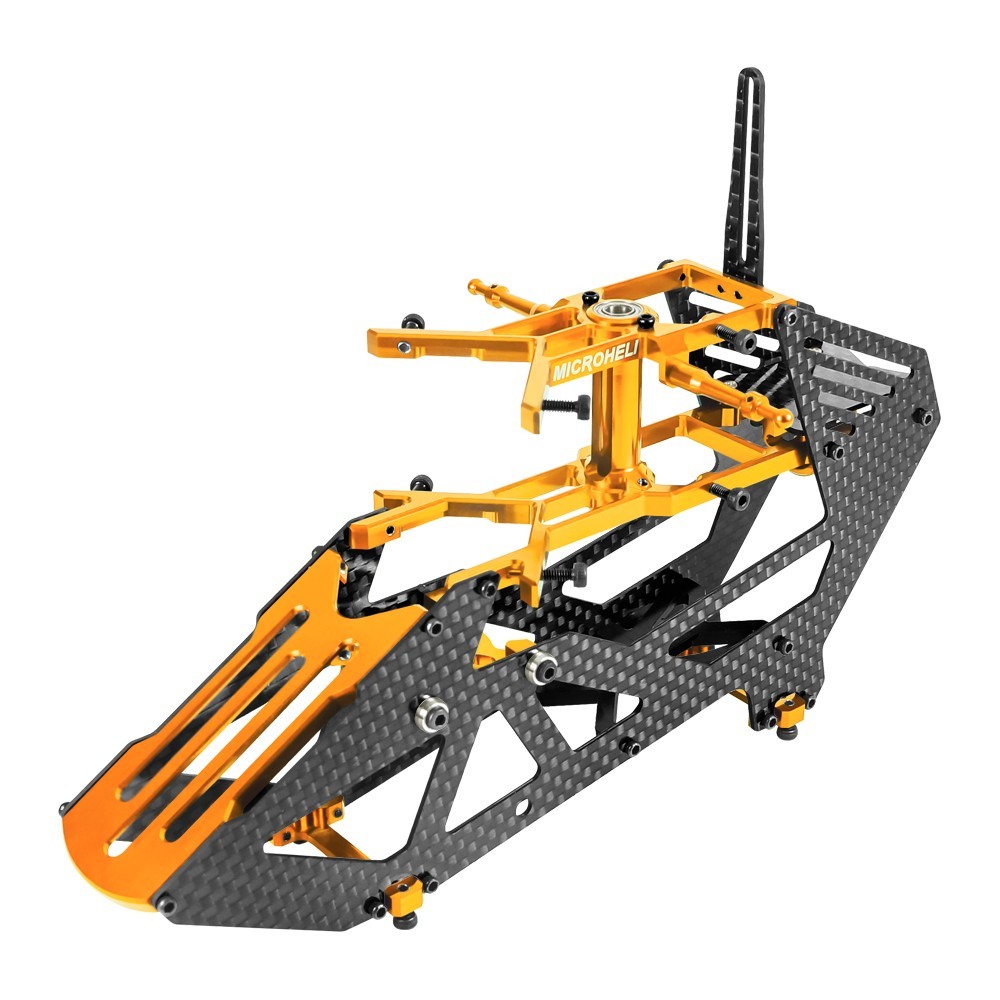 Microheli Aluminum/Carbon Fiber Main Frame (GOLD) - BLADE REVOLUTION 235 CP