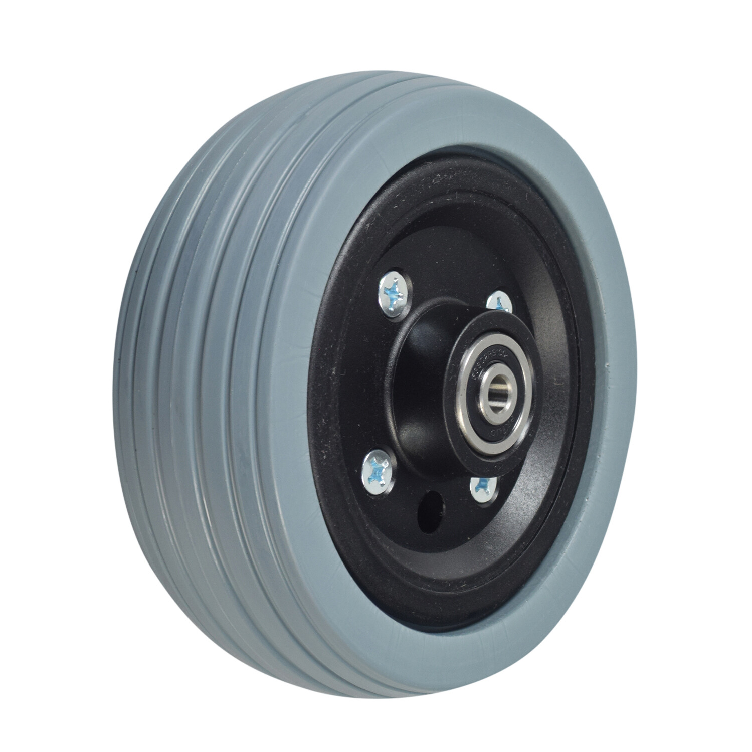 6"x2" Flat-Free Caster Wheel Assembly with Gray Tire for Jazzy Power Chairs