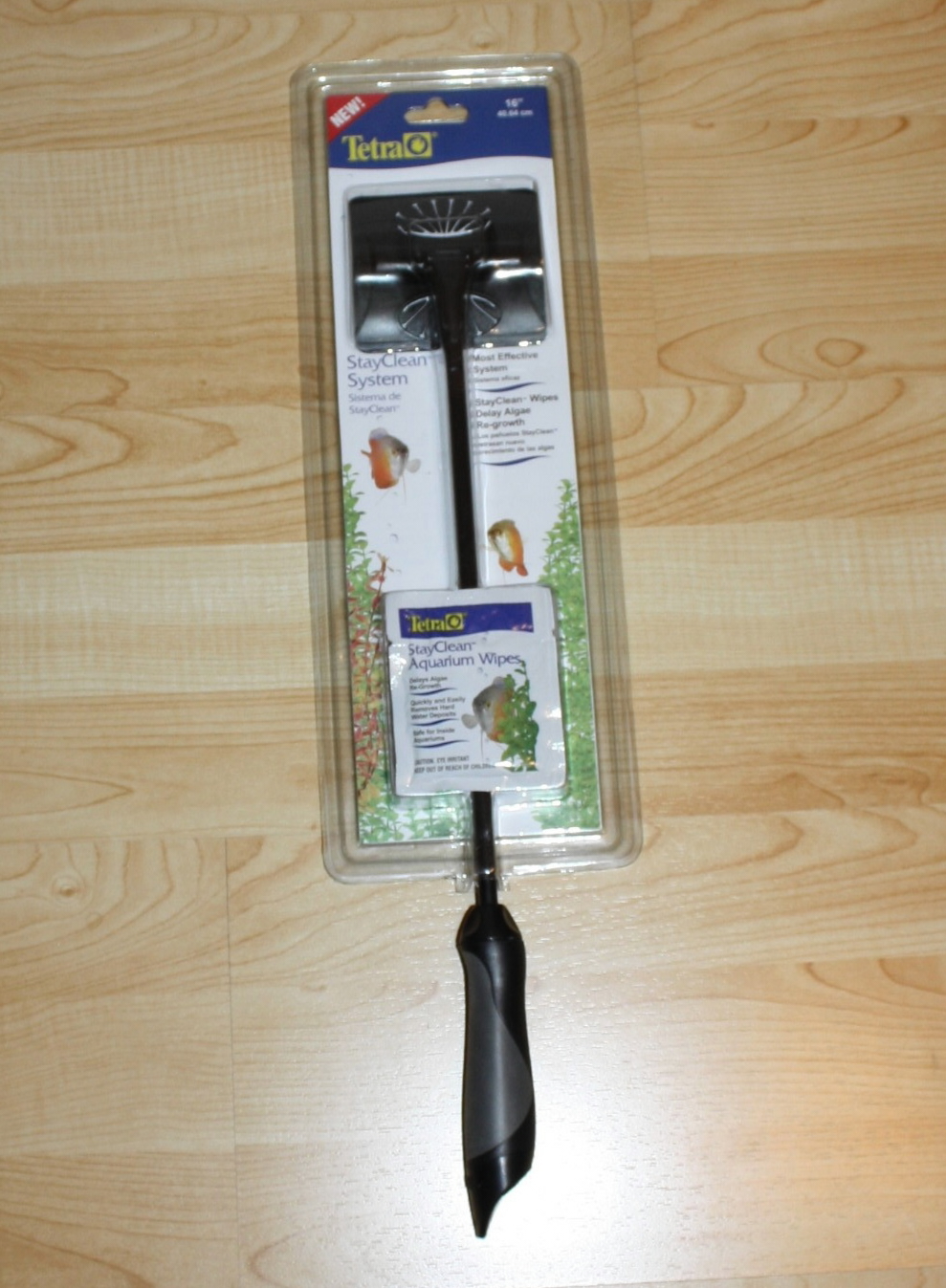 2 Fish Aquarium Cleaner Scraper with Wipes    Rotating Handle