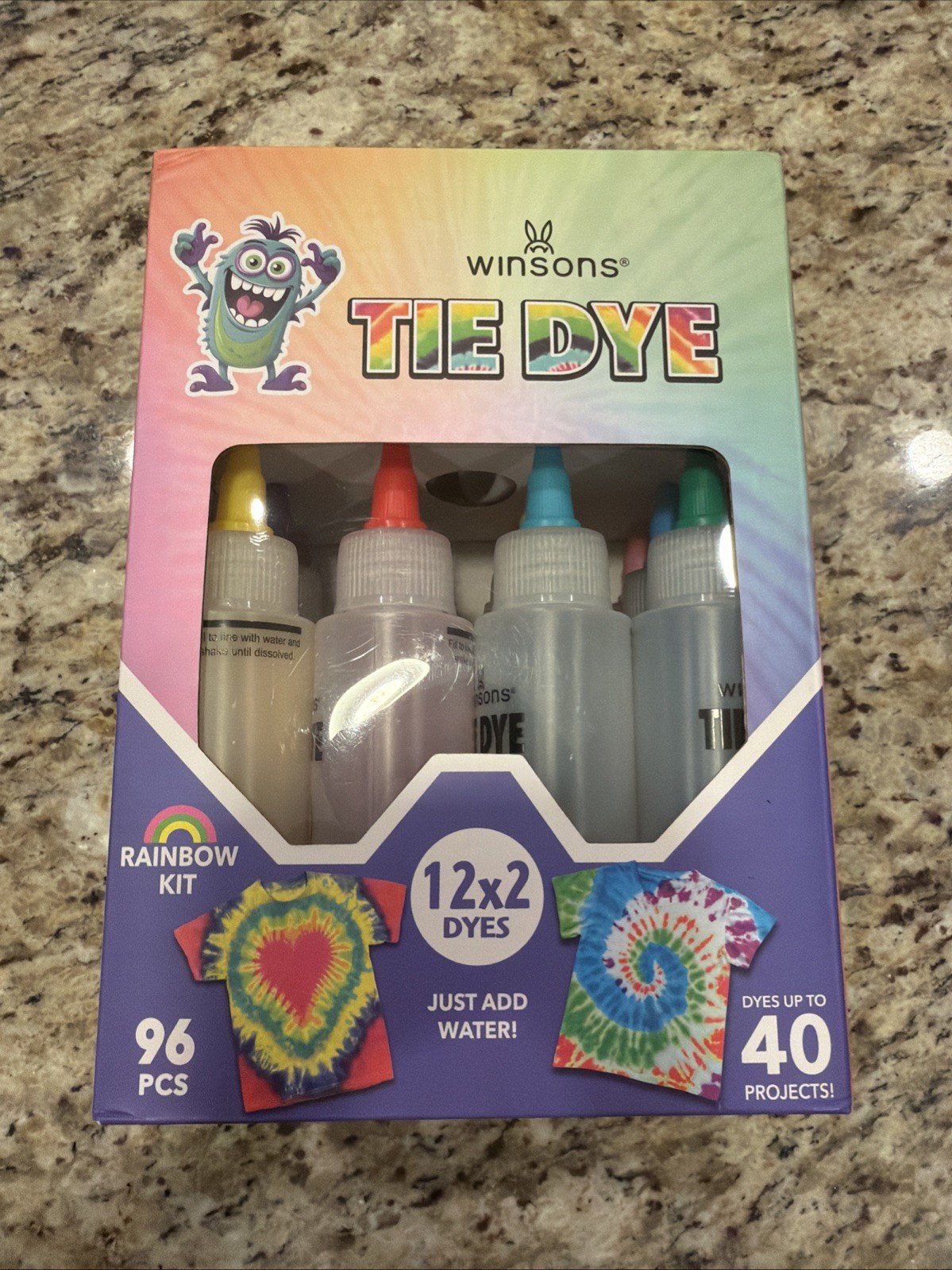 Winsons Tie Dye Rainbow Kit  96 Pieces