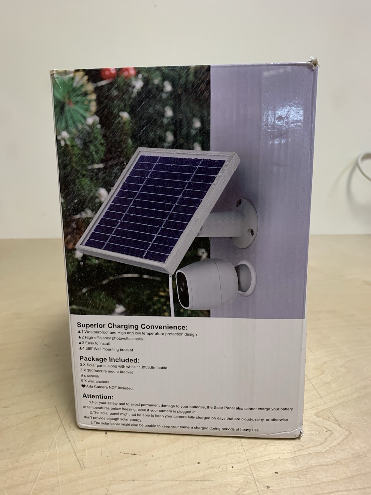 3 Pack iTODOS Solar Panel Works for Arlo Pro3 ,Camera,11.8feet Power Cable