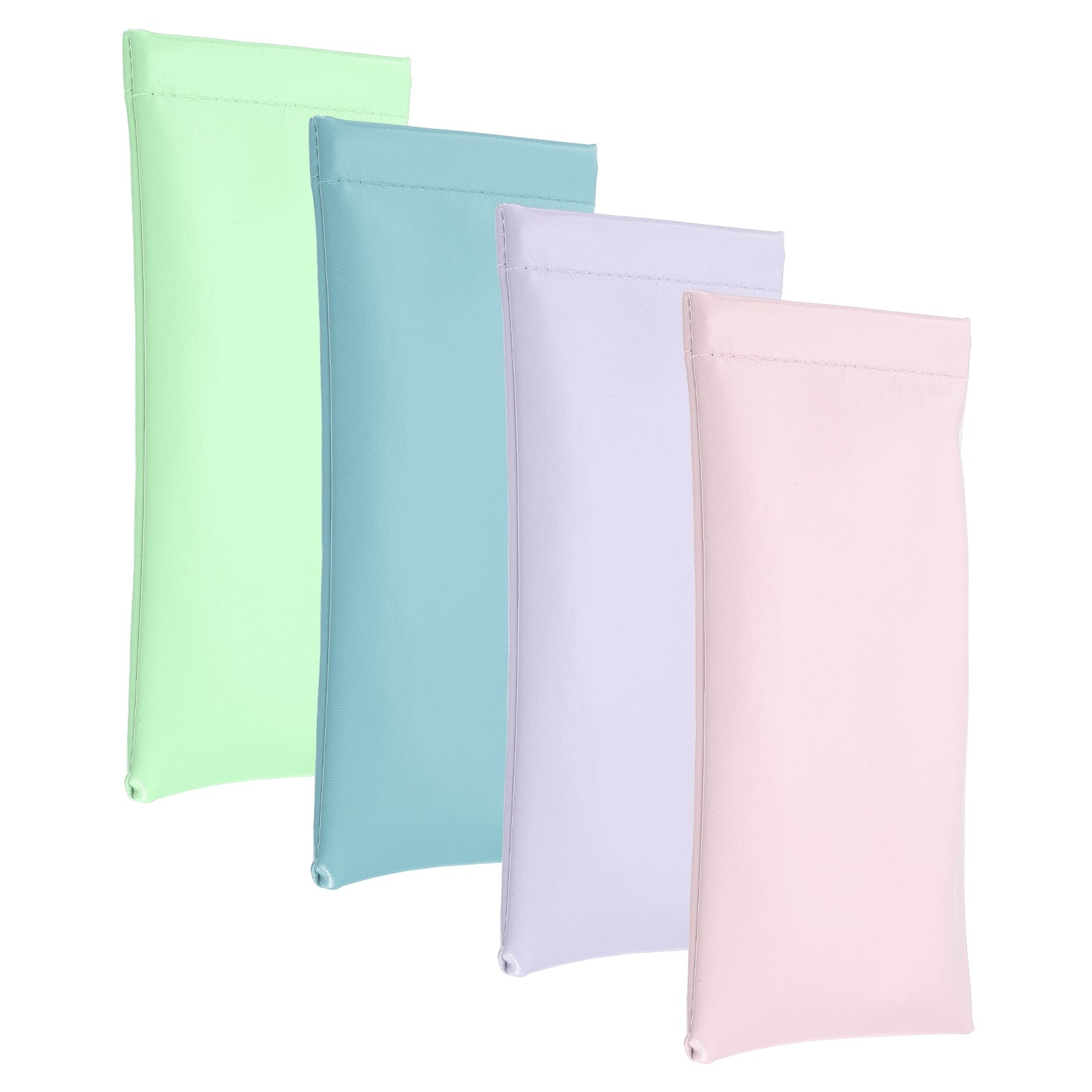 Squeeze Top Sunglass Pouch, 4Pcs Soft Eyeglass Pouch, Airy Pastels