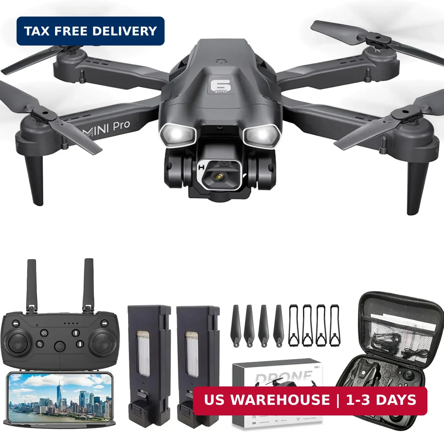 MOCVOO Drone with Camera for Adults, 1080P HD Mini FPV Drones for Kids Beginners