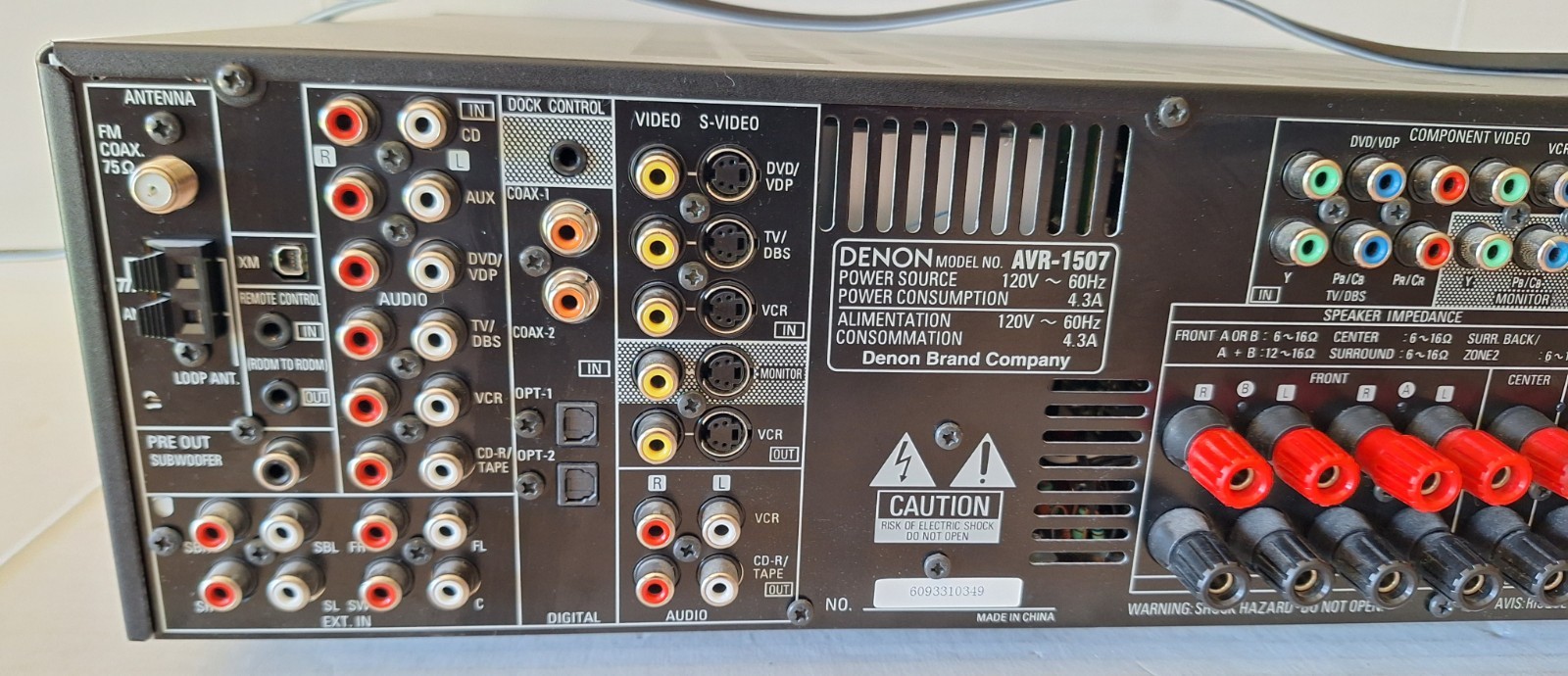 Denon multi zone AVR-1507 AM/FM Stereo Receiver w Remote Bundle