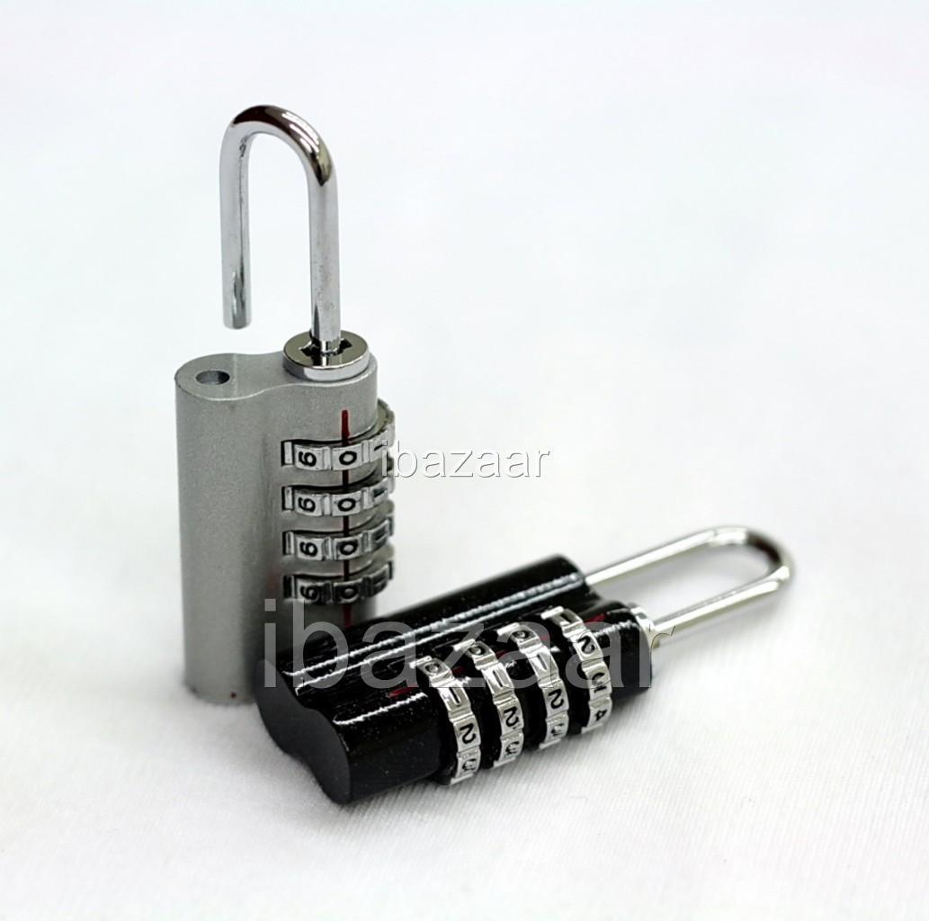 2 x Luggage Padlock 4Dial Security Combination Pad Lock