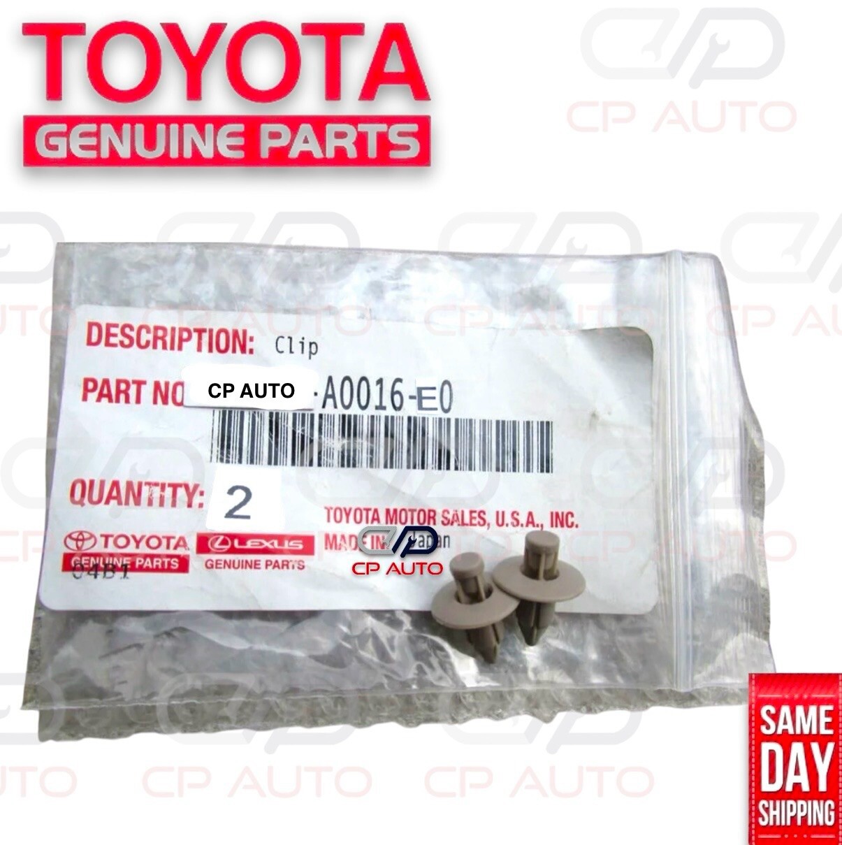 01 - 04 TOYOTA TACOMA DASH CENTER LOWER PANEL COVER CLIP QTY 2 OEM TAN BROWN NEW