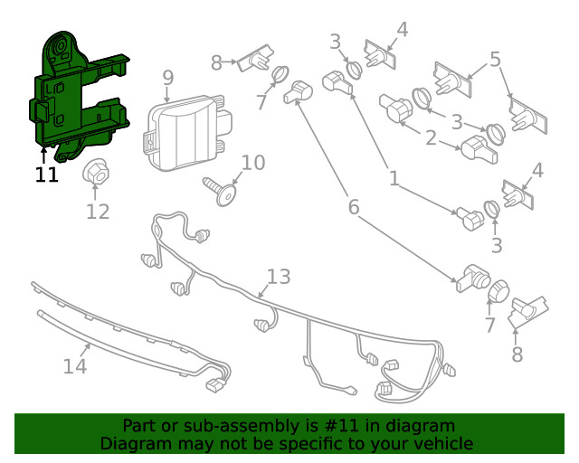 Genuine Blind Spot Detection System Warning Sensor Bracket 3CC-907-456