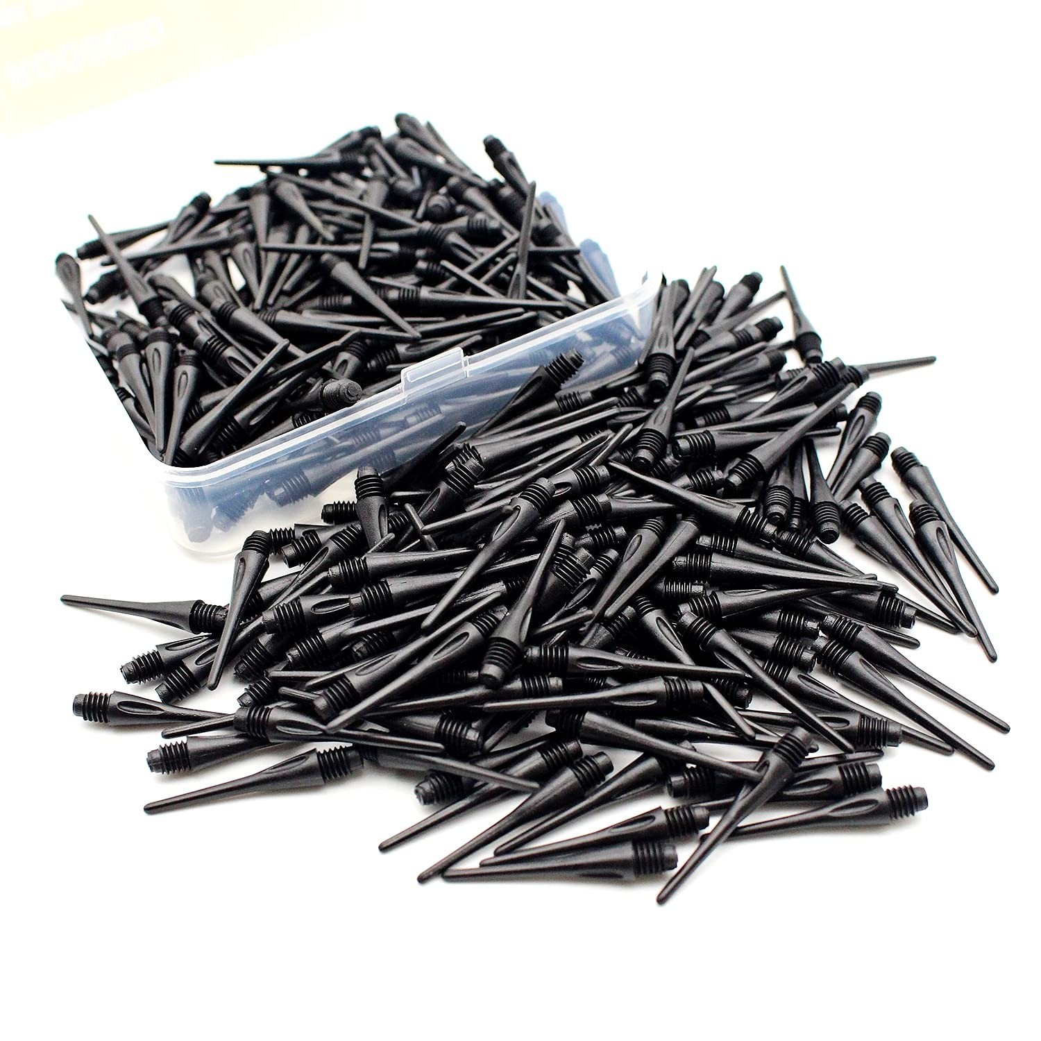 300 Pack Soft Dart Tips - 2BA Thread Plastic Replacement Points for Darts