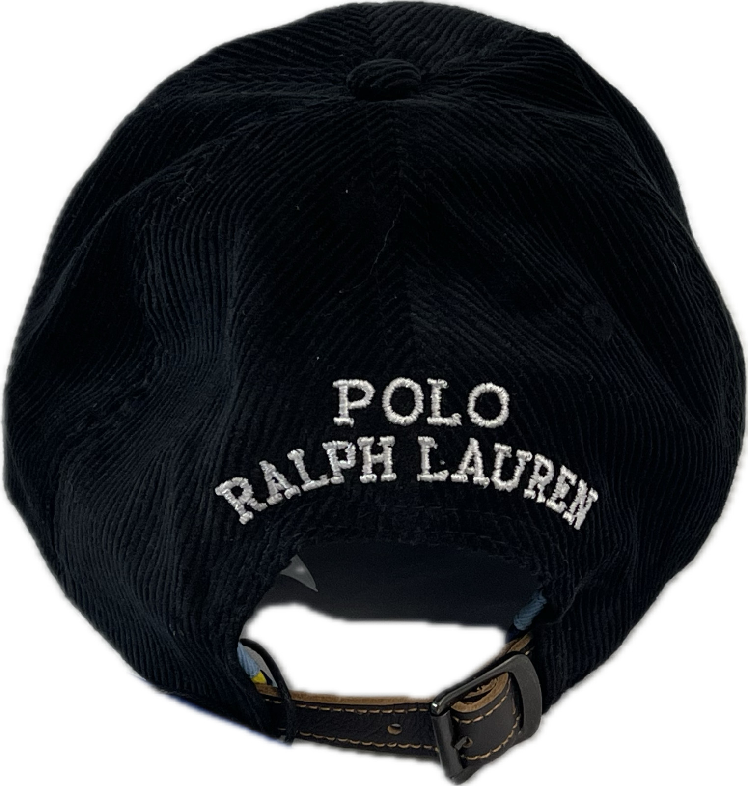 Polo Ralph Lauren Corduroy Baseball Cap Leather Strap Hat