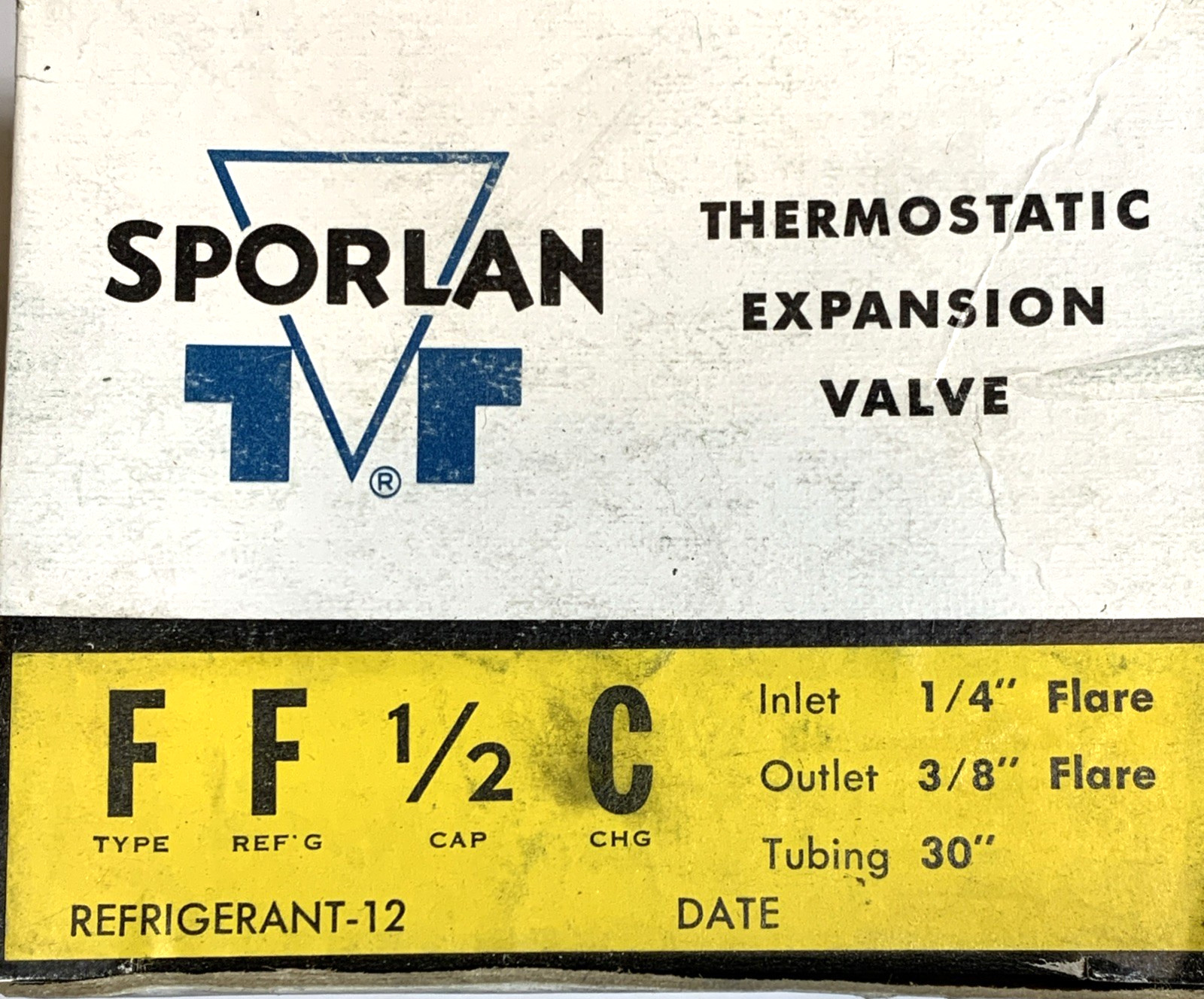 Sporlan FF-1/2-C Inlet 1/4", Outlet 3/8"  Tubing 30"Thermostatic Expansion Valv