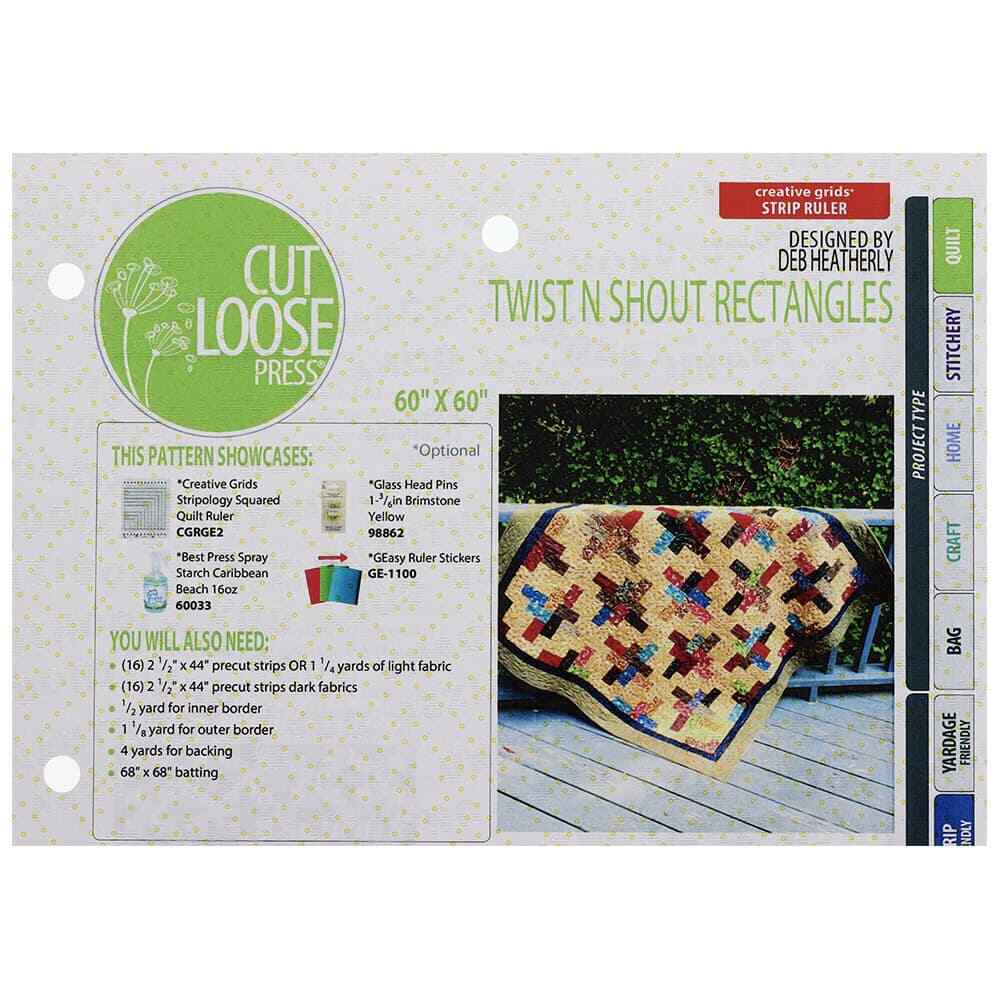 Cut Loose Press, Twist n Shout Rectangles Quilt Pattern