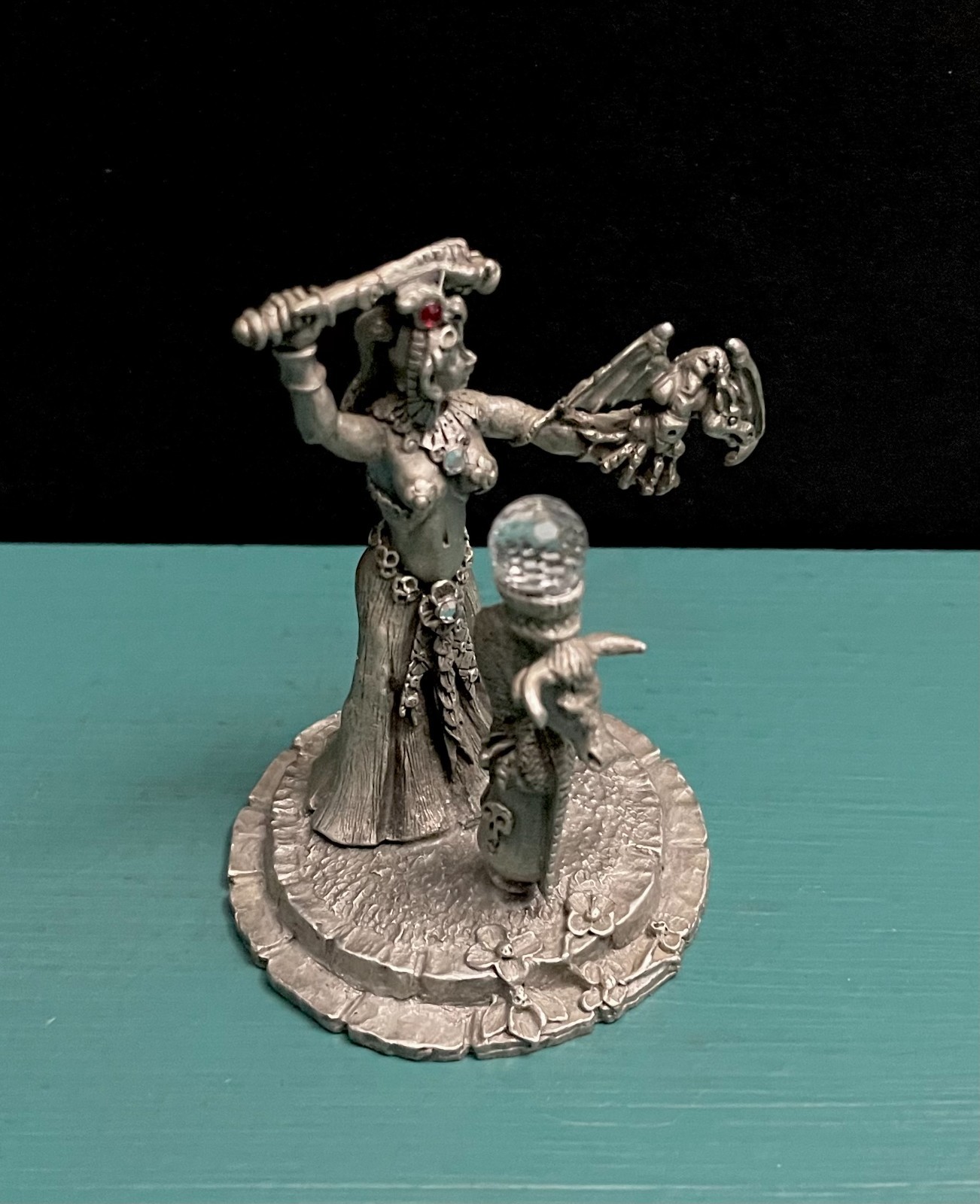 Rawcliffe Pewter Temptress Sorceress Witch Queen Dragon Figurine LOTR GOT RPG