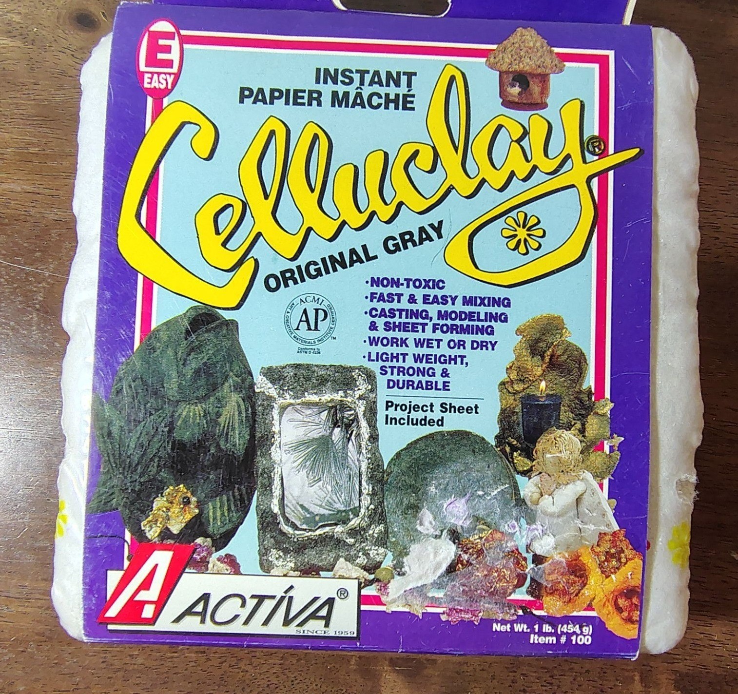 Activa Celluclay Instant Paper Mache 1lb Original Gray Instant Papier Crafting