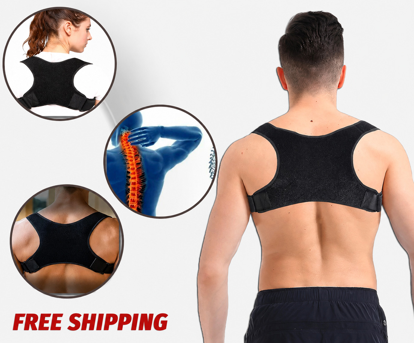 Adjustable Posture Corrector Back Shoulder Support Correct Brace Belt Men Women