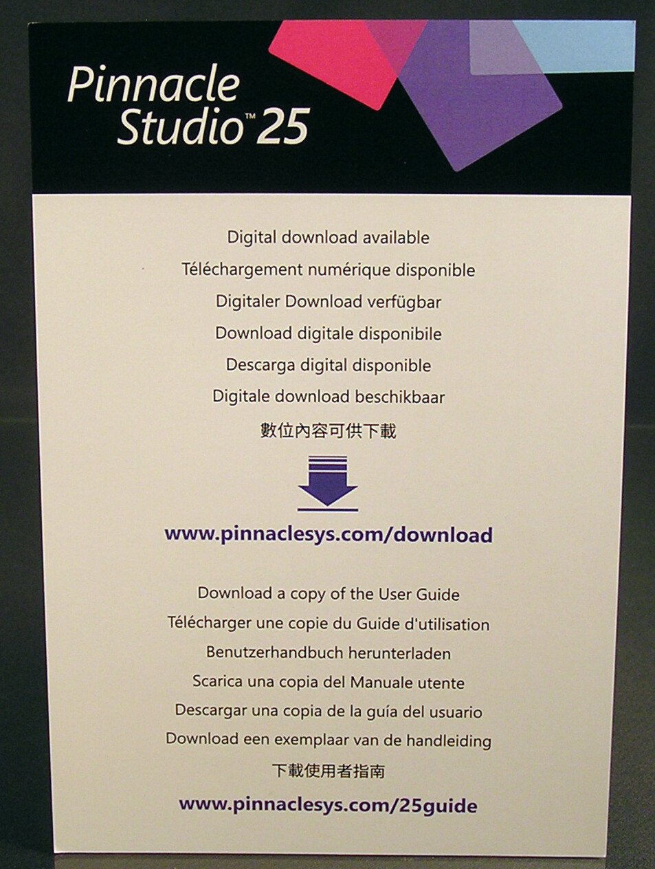 Pinnacle Studio 25 Plus Full Version Box + DVD 4K Video Software + Manual NEW