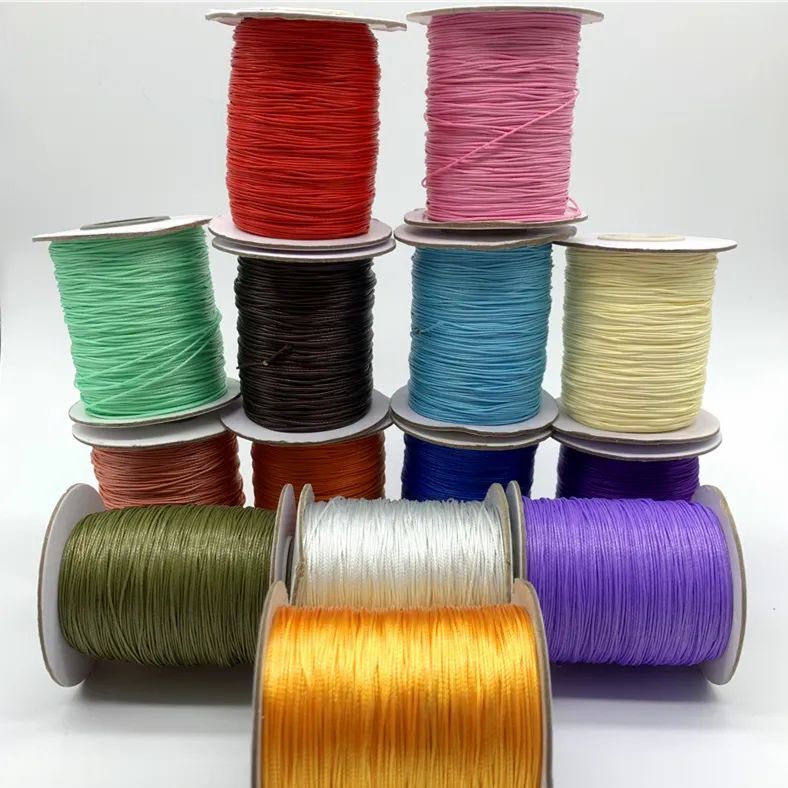 Waxed Cotton Cord Thread String Strap Necklace Rope Jewelry Making 0.5mm 10Yards