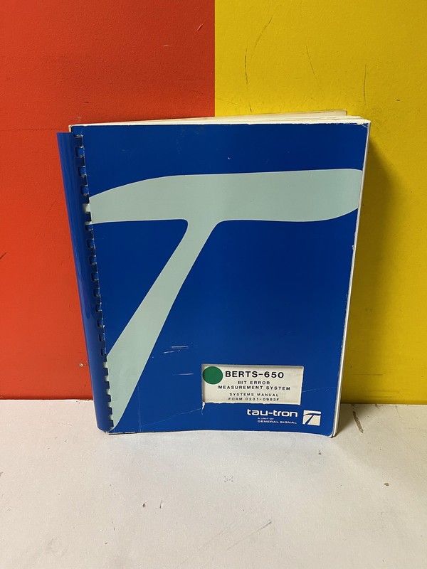 tau-tron BERTS-650 System Systems Manual