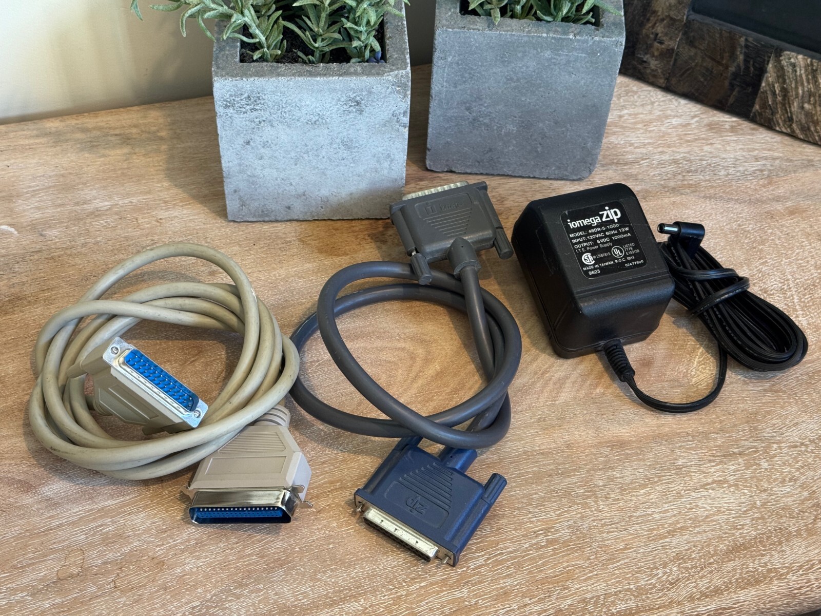 OEM Iomega Zip 100 Power Supply RWP480505-1 and Cable 02379900 / Printer Cable