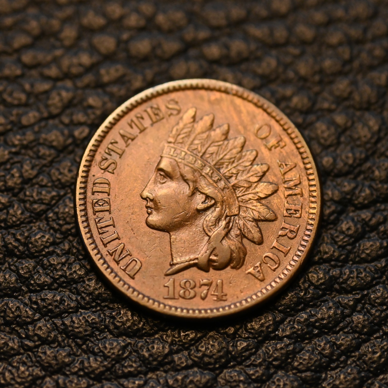 (ITM-8417) 1874 Indian Cent ~ AU Condition ~ COMBINED SHIPPING!