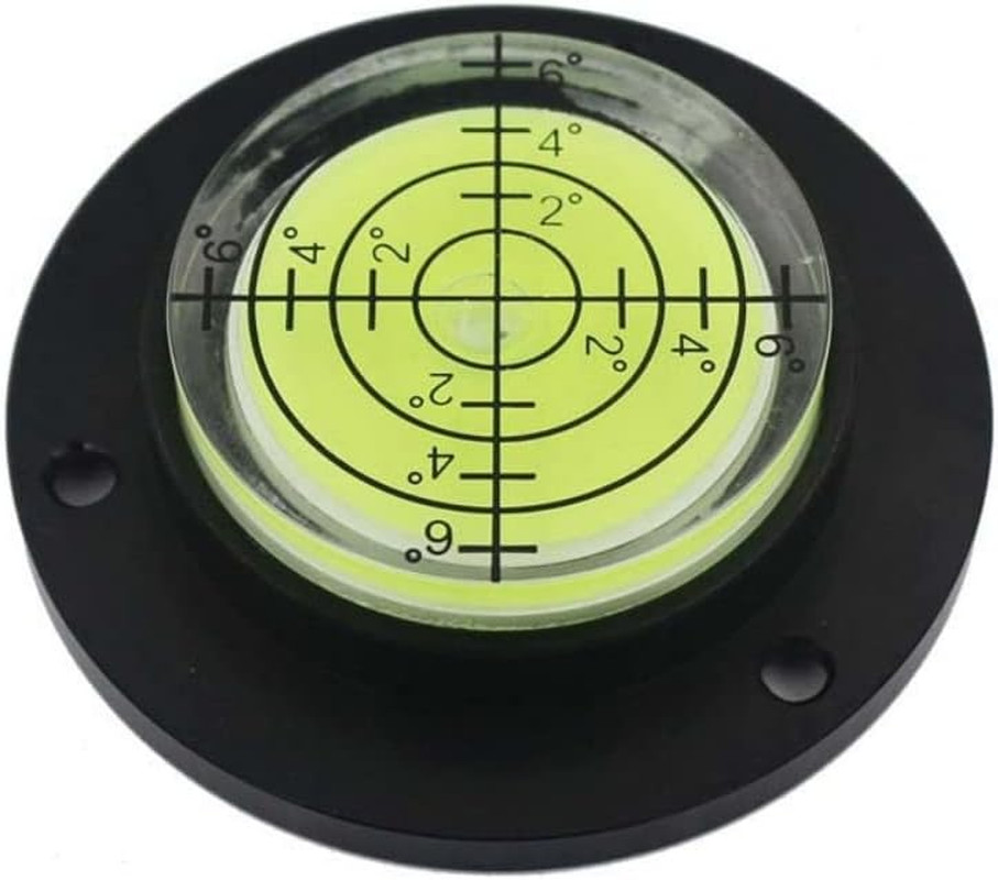 Round Bubble Level Circular Bullseye Spirit Level with Positioning Hole Measurin