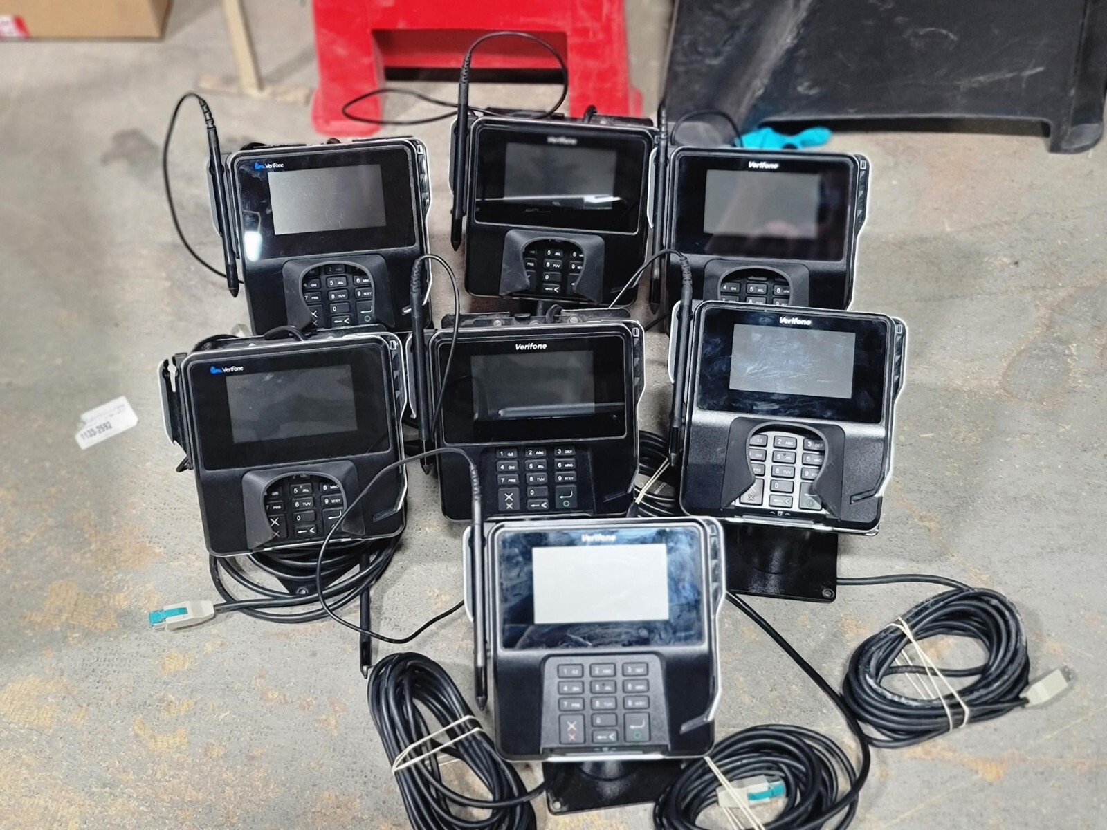 Lot of 7 Verifone MX 915 Payment Terminal + stand (No AC adapter or Power Bank)