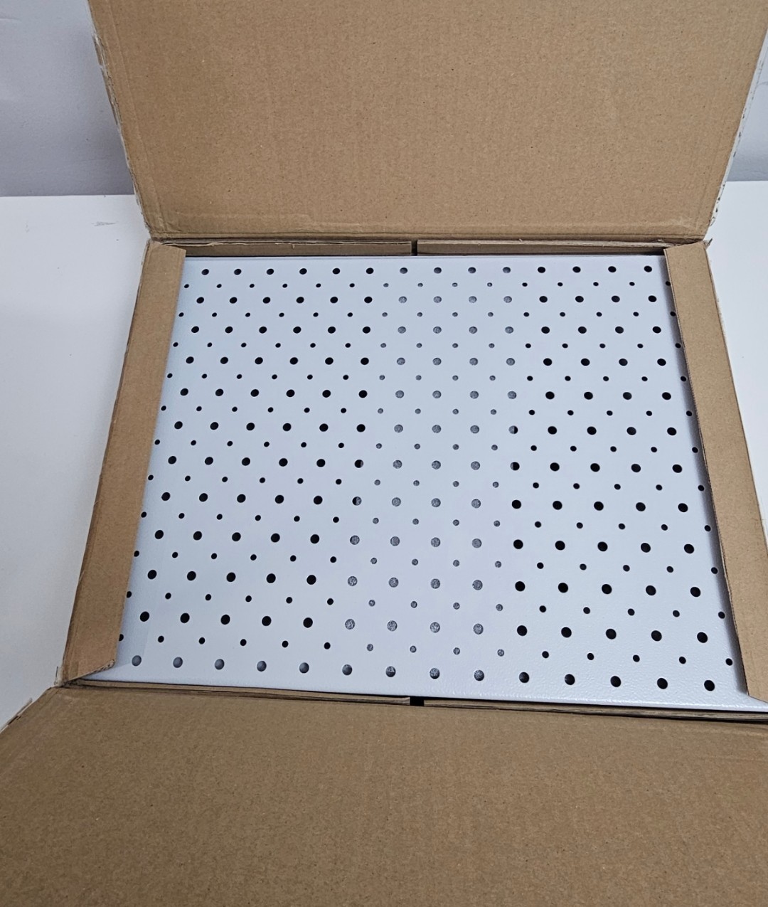 Freestanding Metal Pegboard Display Stand for Craft Shows - 12"x16", Gray 4Pcs