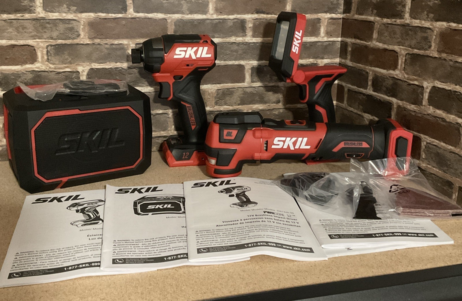 SKIL PWRCORE 12V Brushless 4 Tool COMPACT Combo Kit BARE TOOLS ONLY NO BATTERY