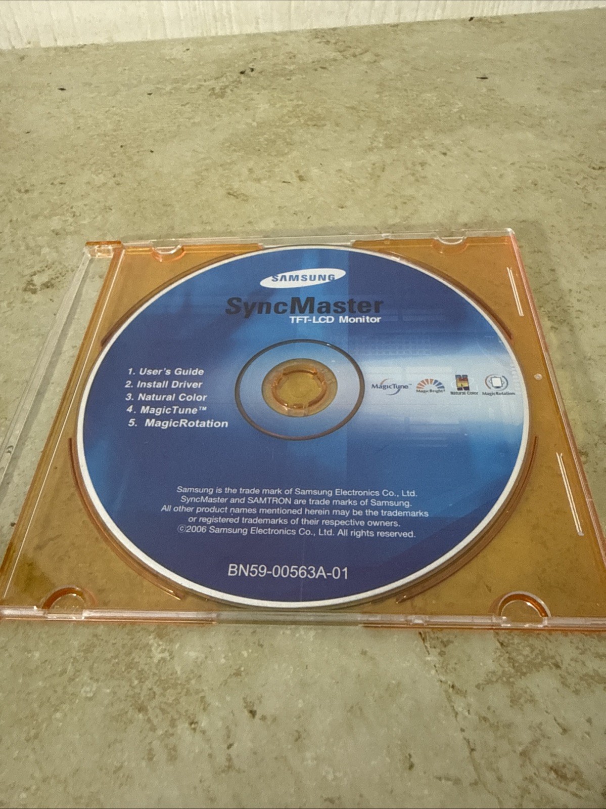 Samsung SyncMaster Driver Software CD Disk Only For TFT-LCD Monitor 2006