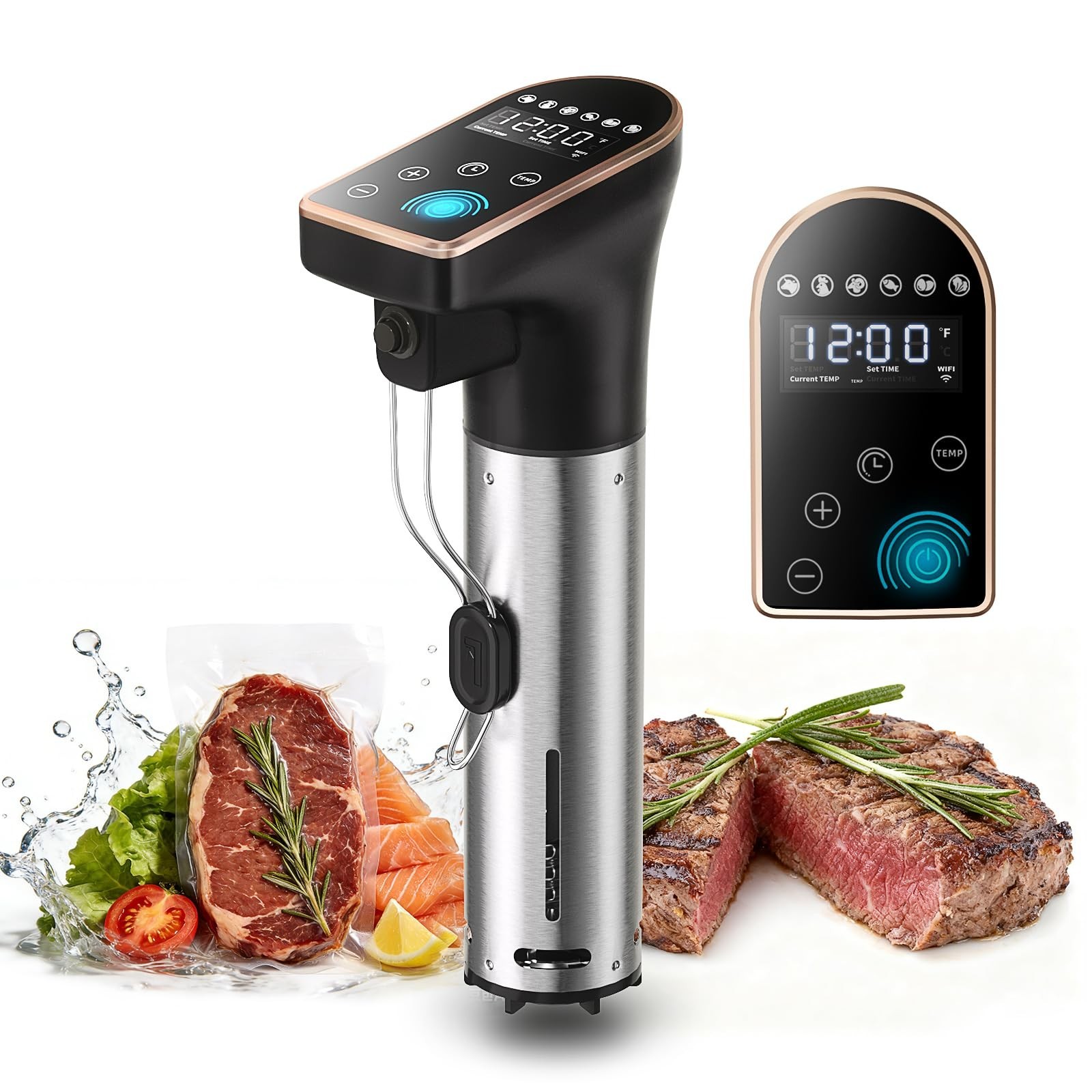 1300W Sous Vide Precision Cooker | 15dB Low Noise, IPX7 Waterproof, 6 Preset...