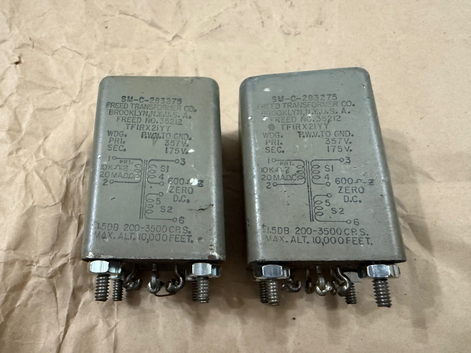 FREED R-390A tube preamplifier output transformer 10K : 600 CT ohm