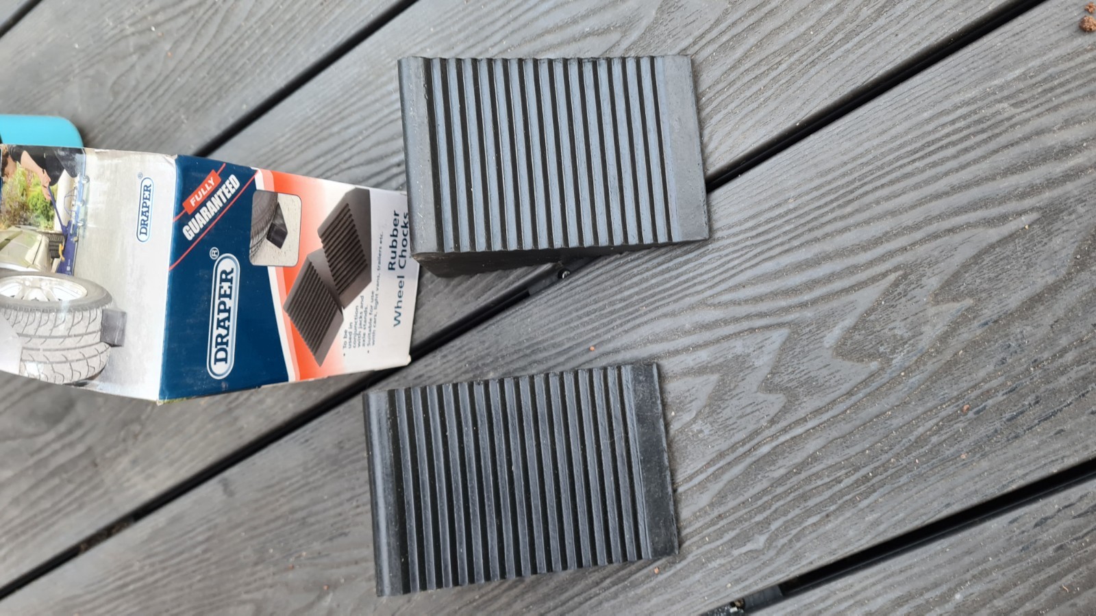 Draper 1x Rubber Wheel Chocks Garage Professional Standard Tool 54500