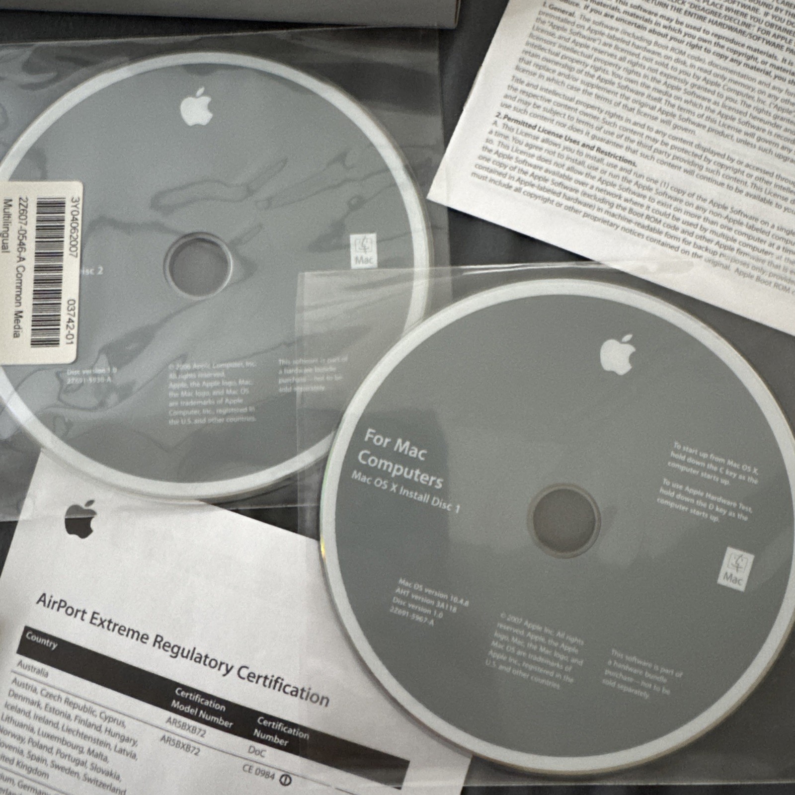 Apple Mac Mini Mac OS X Install DVD - Version 10.4 (2005) 2Z691-5455-A