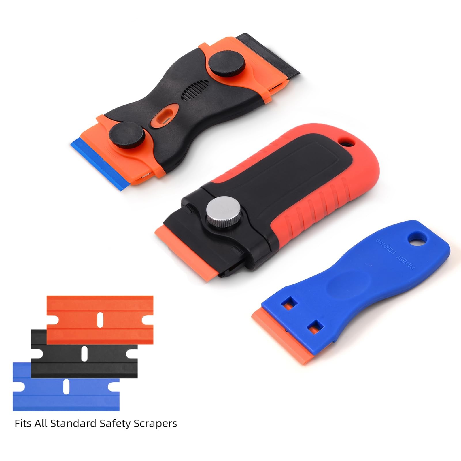Double Edged Plastic Blades, 300 PCS Replacement Blades Fit for Plastic Scrap...