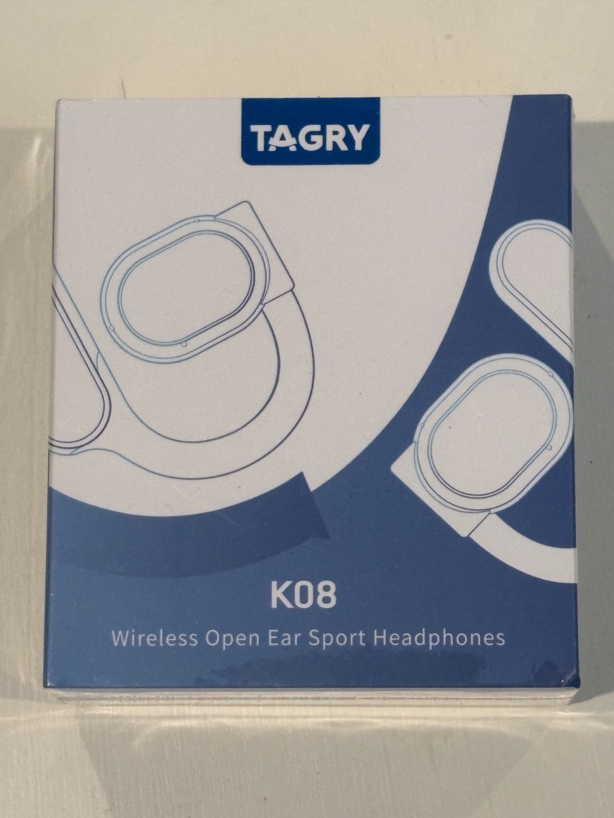 TAGRY K08 Open Ear Wireless Headset For Workouts and Active Use. SEALED BLACK