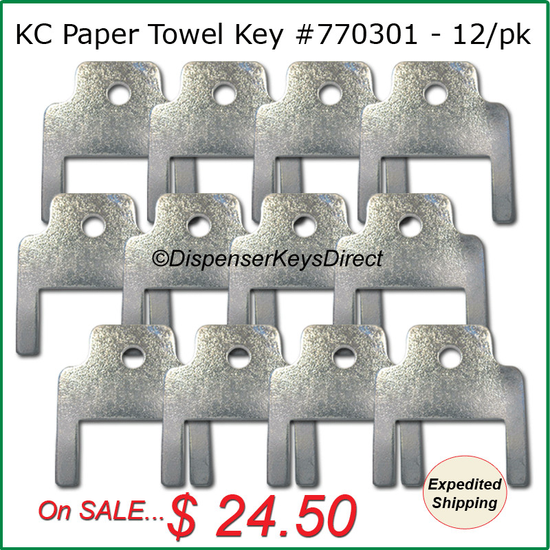 Kimberly Clark #770301 - Paper Towel and Toilet Tissue Dispenser Key - (12/pk.)