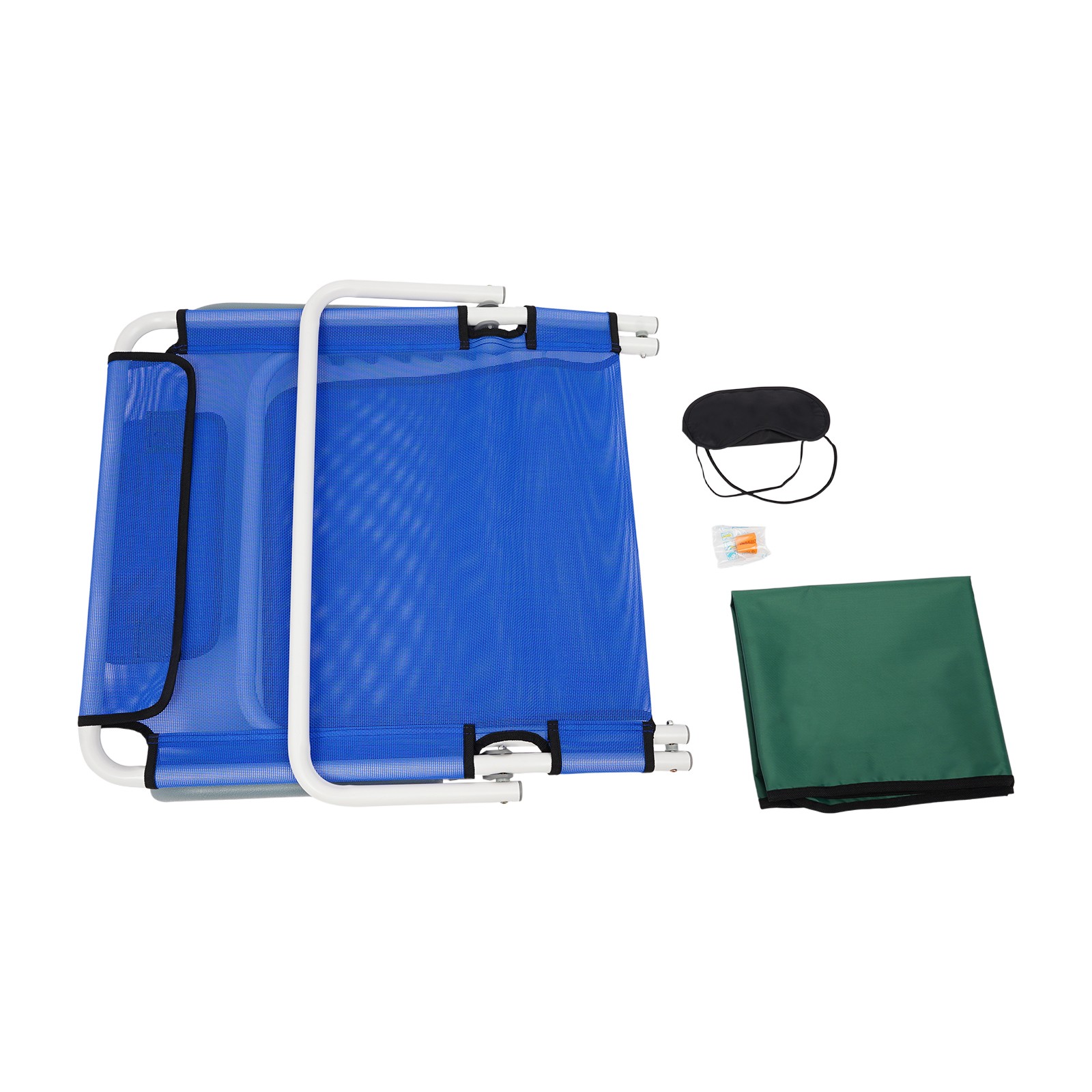 Adjustable Foldable Bed Backrest With Armrests Sit-Up Support Blue