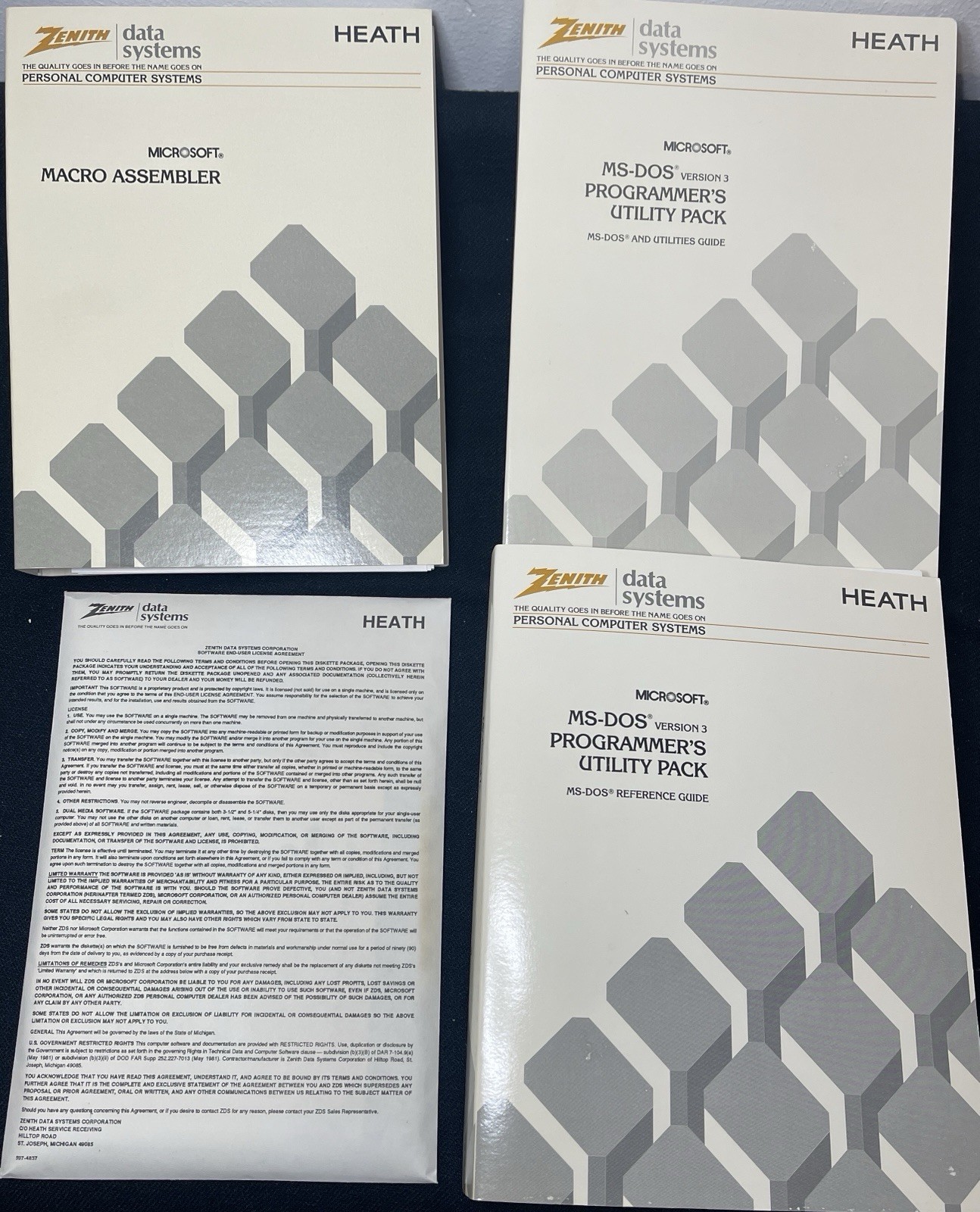 Vintage Microsoft MS-DOS Version 3 Programmer's Utility Pack software & manuals