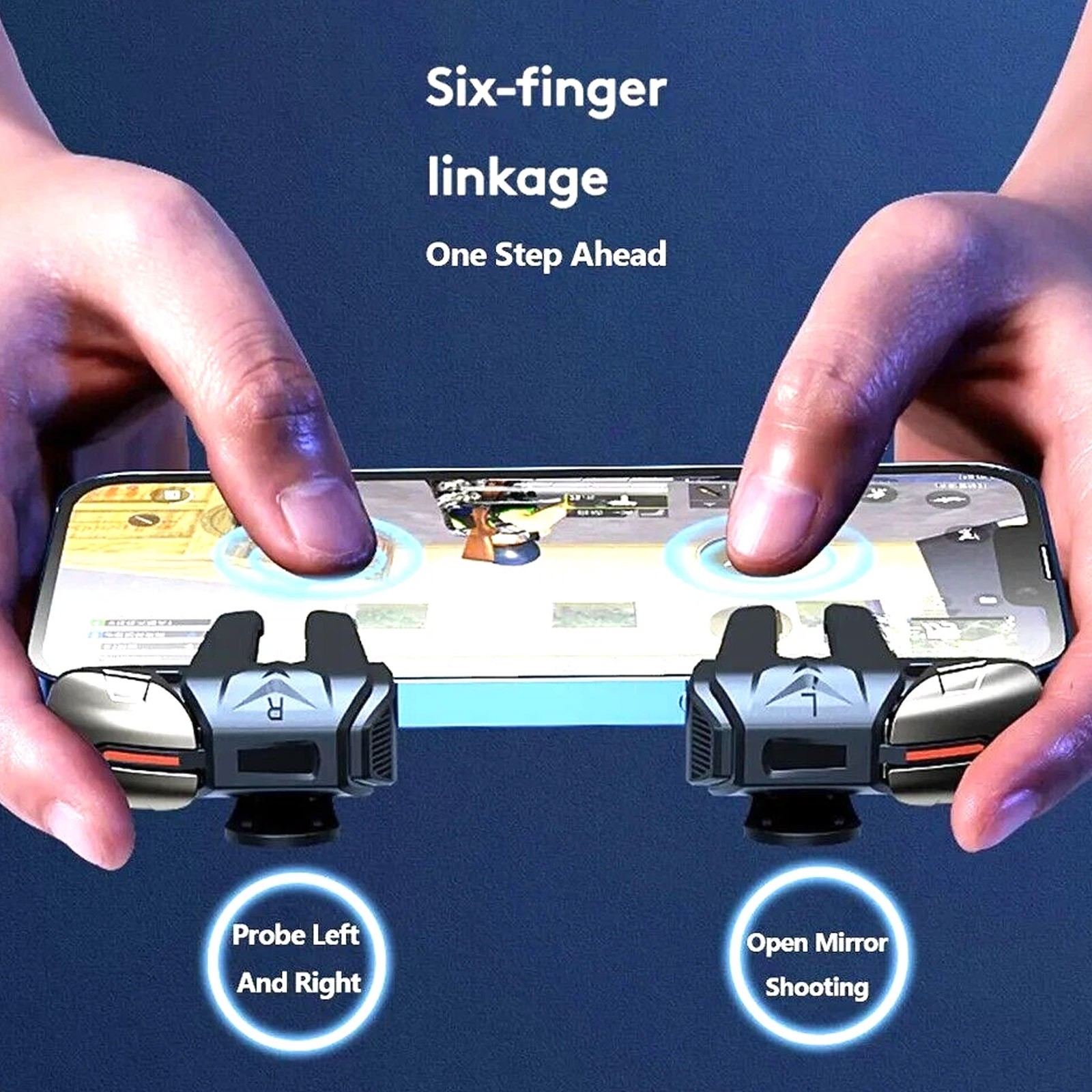 2PCS Mobile Phone Game Controller Gamepad Joystick Fire Trigger Button For PUBG