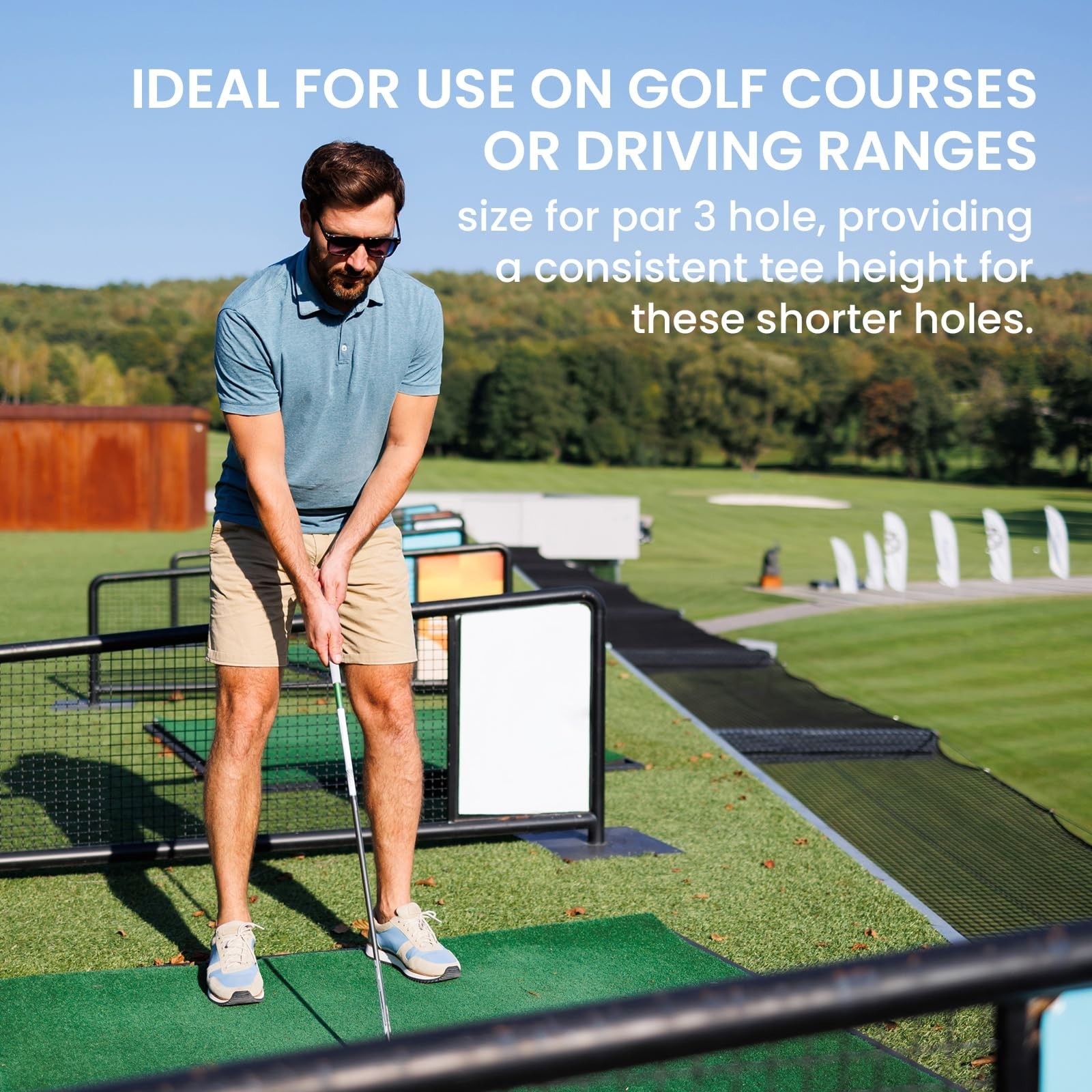 FINGER TEN Golf Rubber Tees for Practice Mat 3/4 Pack | Mat compatible rubber...