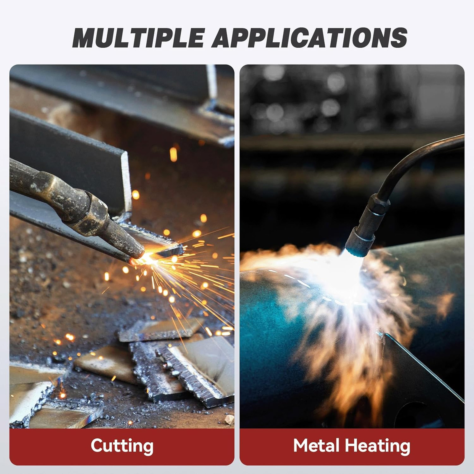 Oxy Acetylene Cutting Torch, Medium Duty CA1350 Cutting Welding Torch with Check