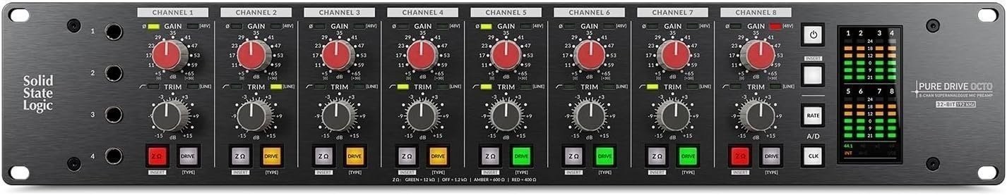 Solid State Logic Pure Drive Octo 8 Mic Pre's, Conversion, and USB Soundcard