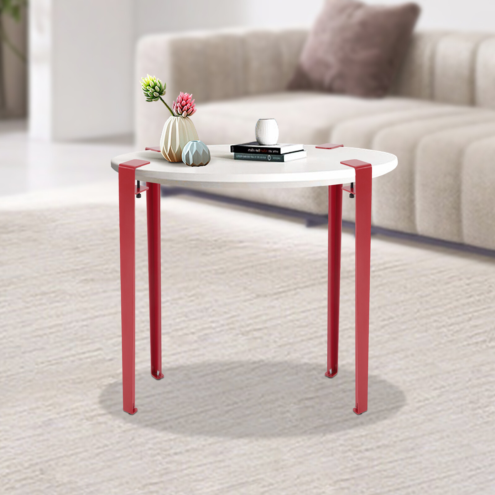 Adjustable Table Legs Table Clamp Legs F-shaped Table Legs 71cm/28in RED