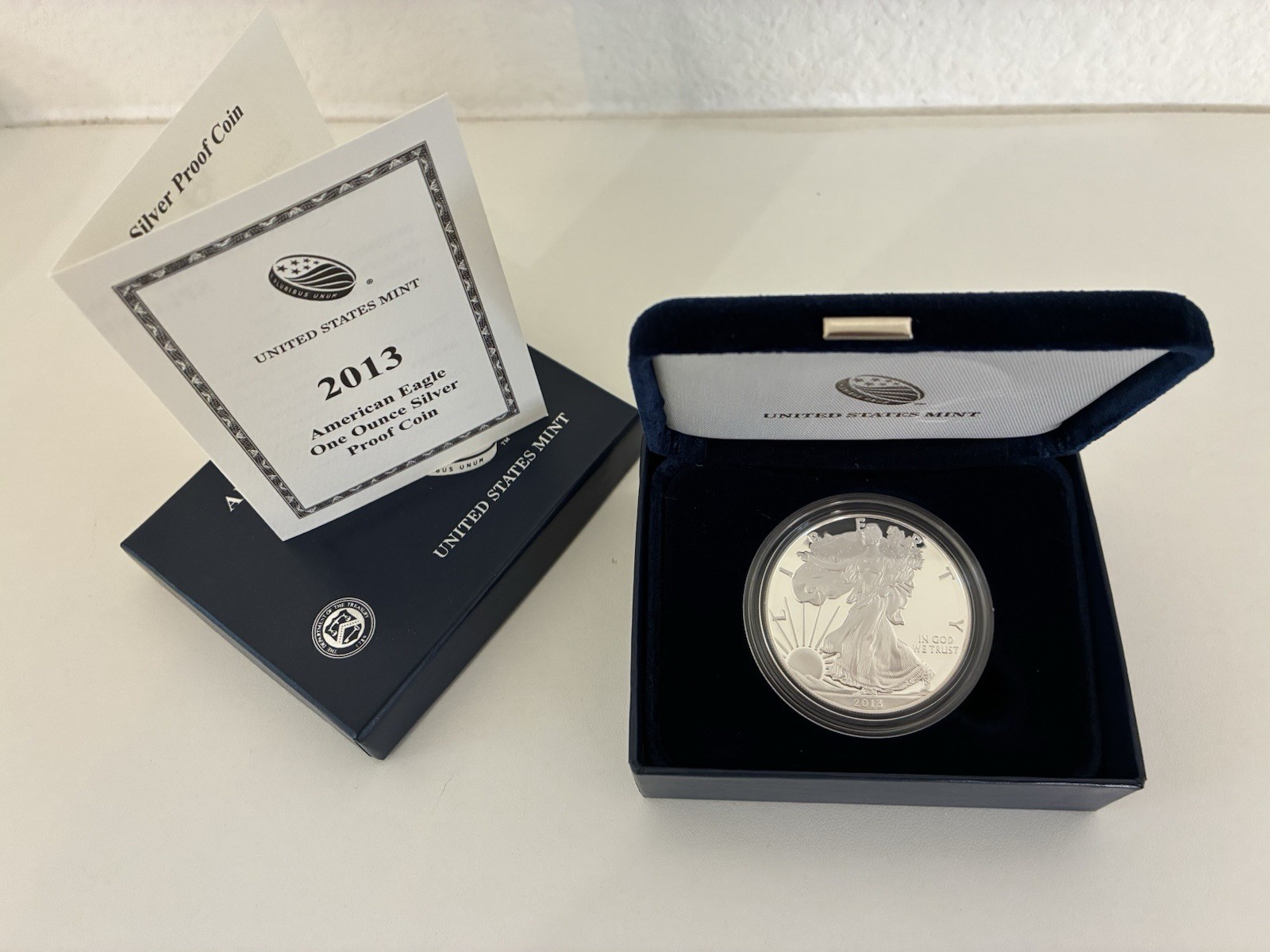 American Eagle 2013 $1 Silver Proof Coin Uncirculated with Box & Certificate