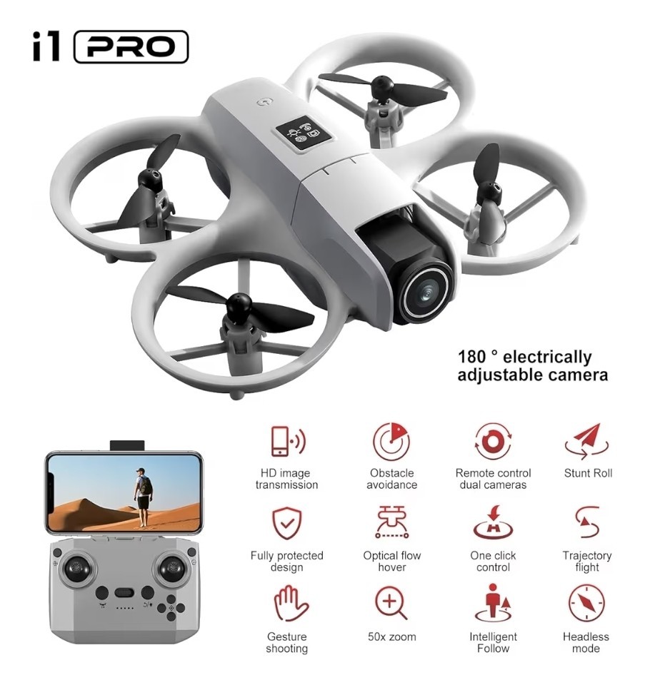 Drone with HD Camera for Adults, 360° Rolling One-Key Takeoff/Landing, Headless